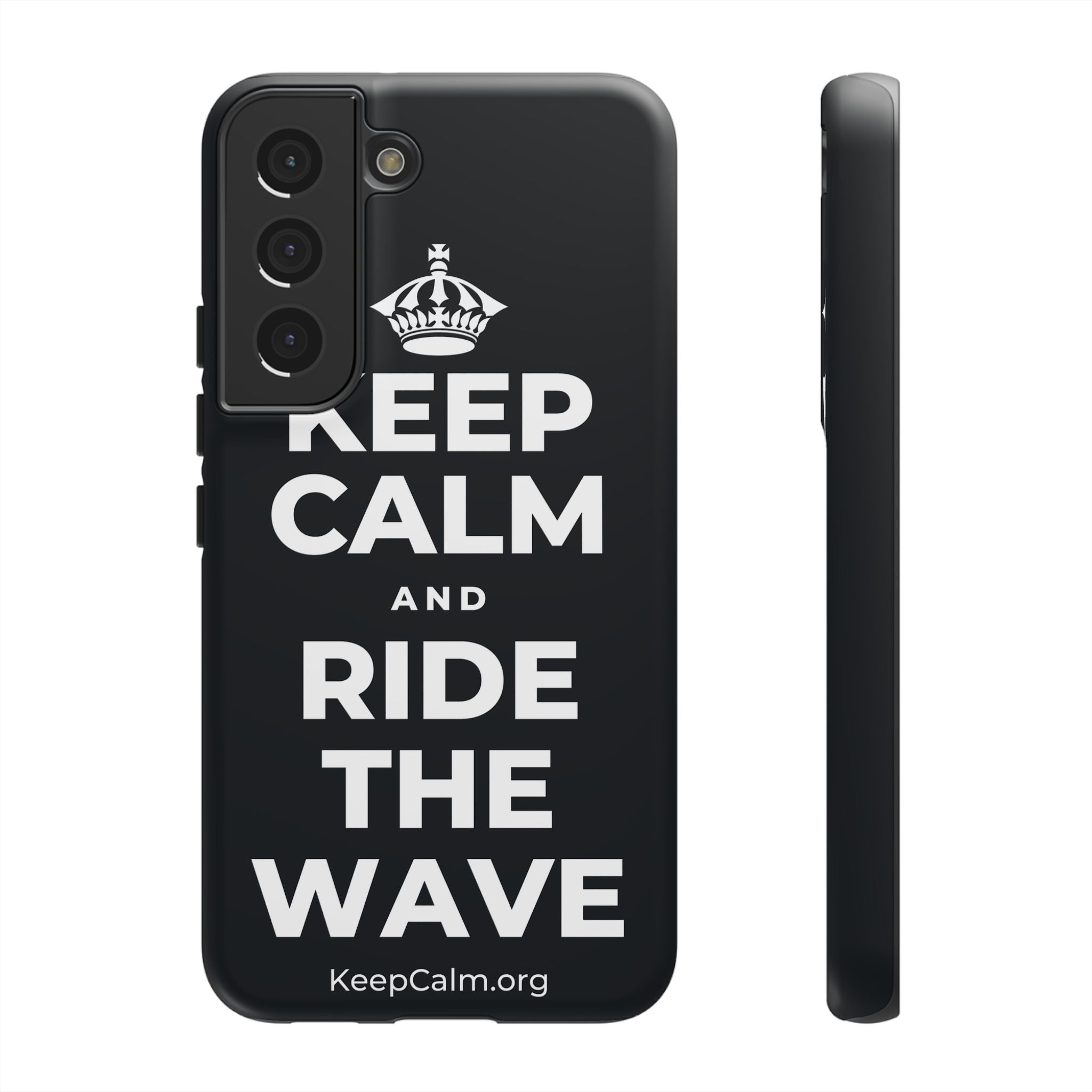 KEEP CALM AND RIDE THE WAVE Phone Case (Dark)