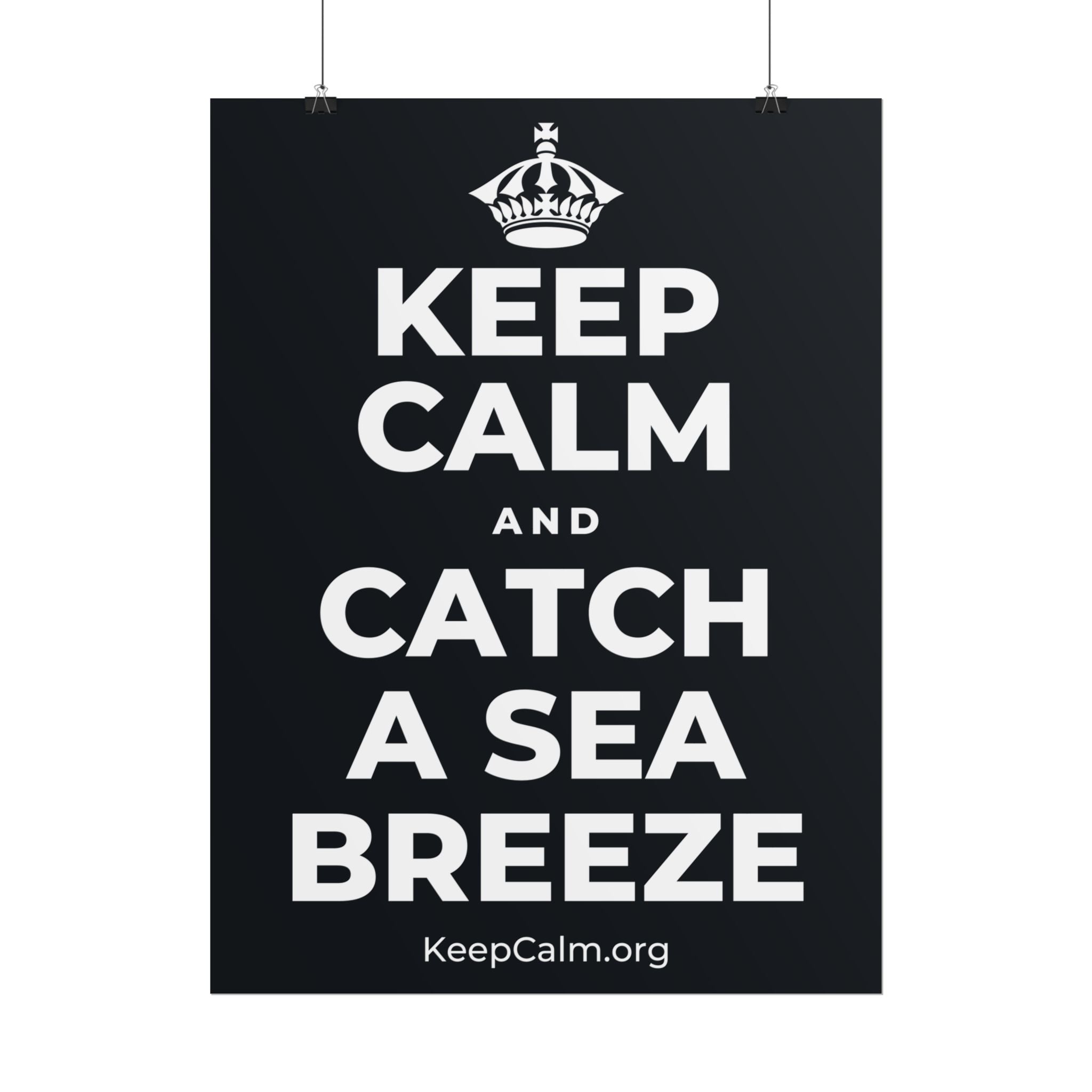 KEEP CALM AND CATCH A SEA BREEZE Poster (Dark)