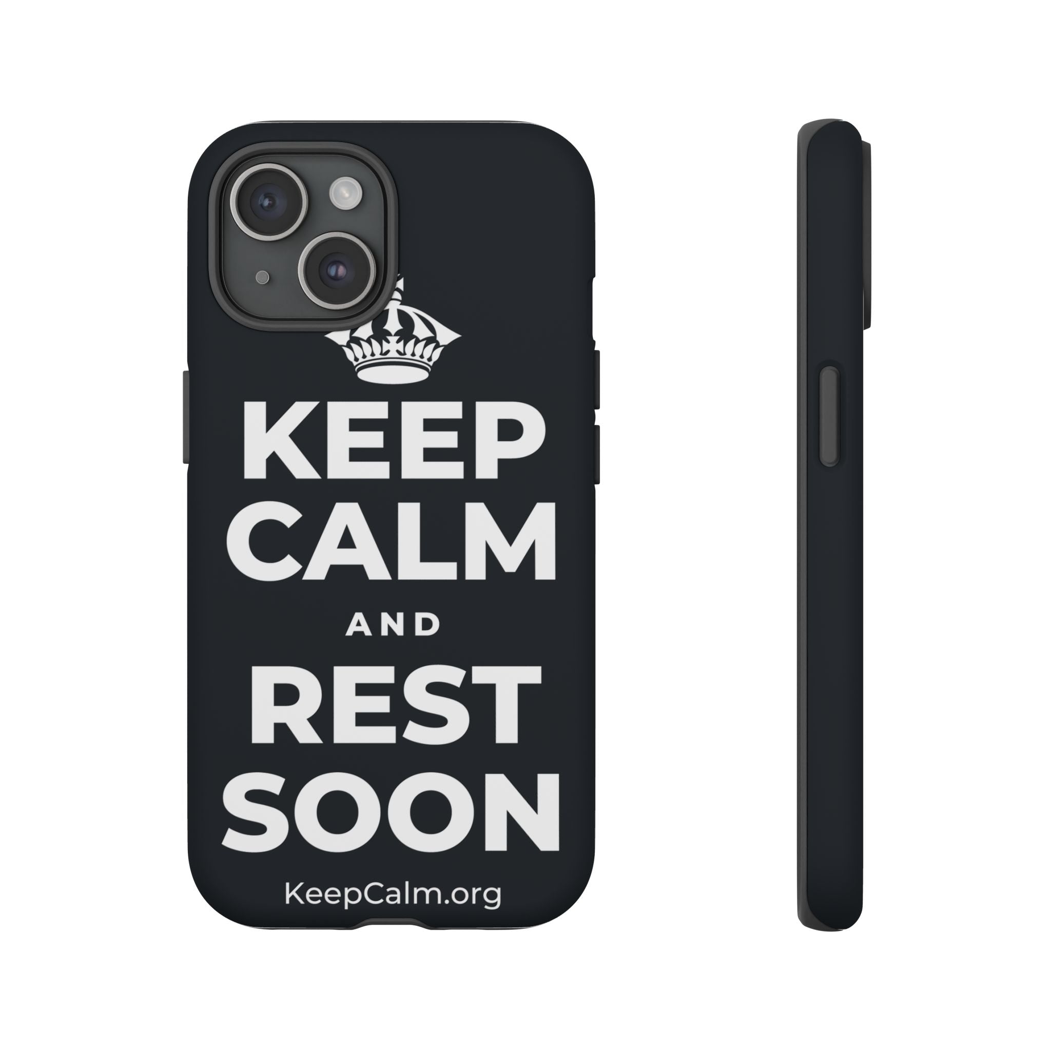 KEEP CALM AND REST SOON Phone Case (Dark)