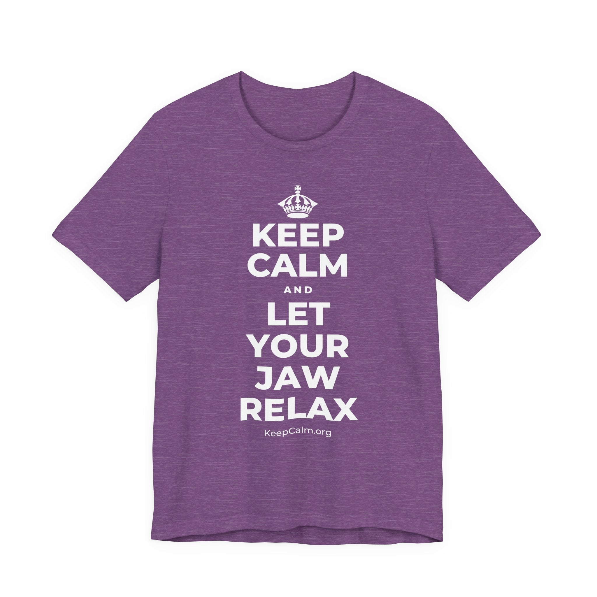 KEEP CALM AND LET YOUR JAW RELAX T-Shirt (Baby Blue–Silver)