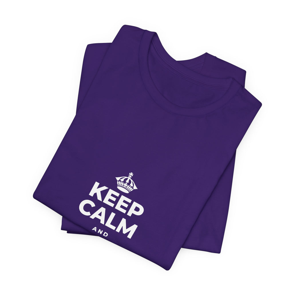 KEEP CALM AND STAY UNBOTHERED T-Shirt (Soft Cream–Heather Mauve)