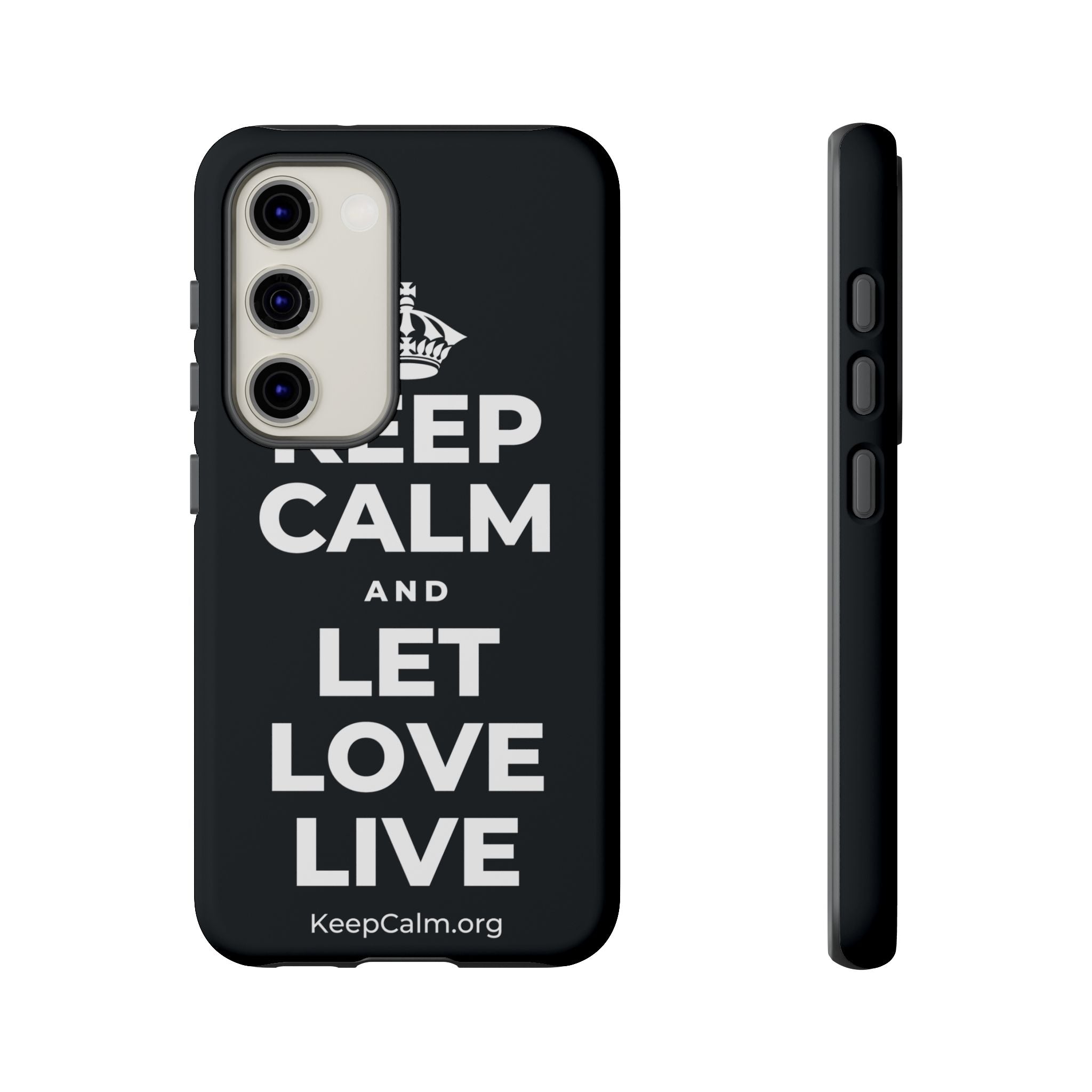 KEEP CALM AND LET LOVE LIVE Phone Case (Dark)