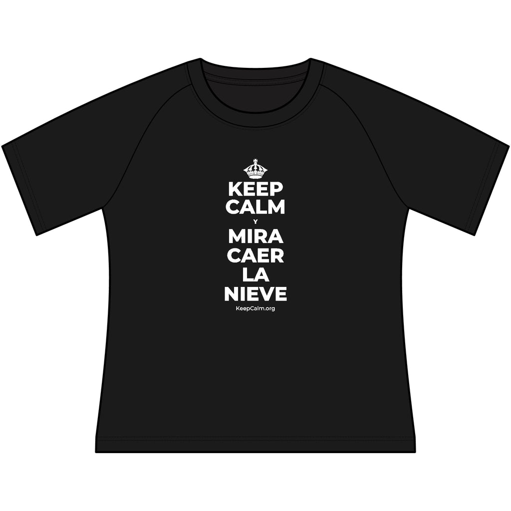 KEEP CALM Y MIRA CAER LA NIEVE Women's Raglan Tee