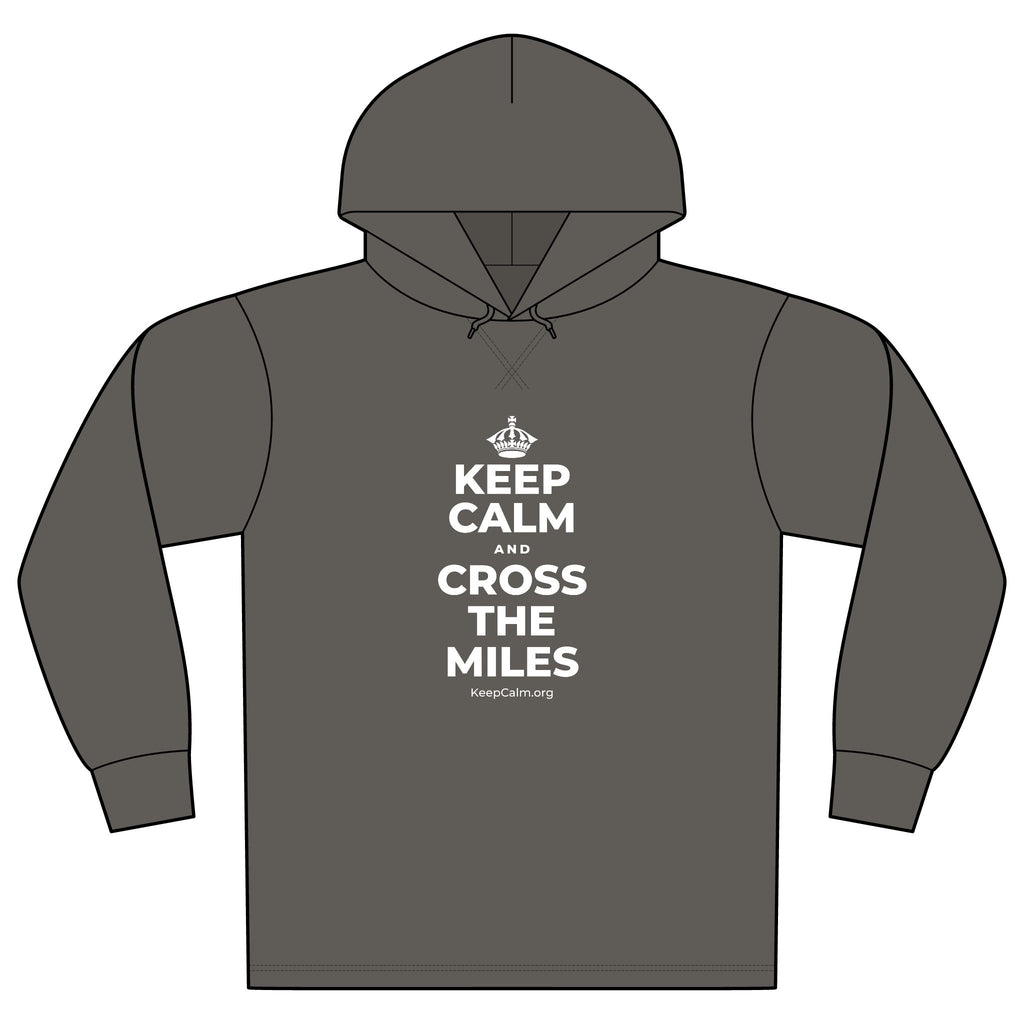 KEEP CALM AND CROSS THE MILES Organic Hoodie Tee