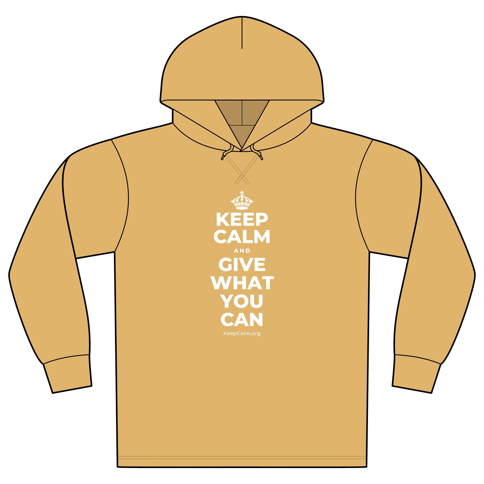 KEEP CALM AND GIVE WHAT YOU CAN Organic Hoodie Tee