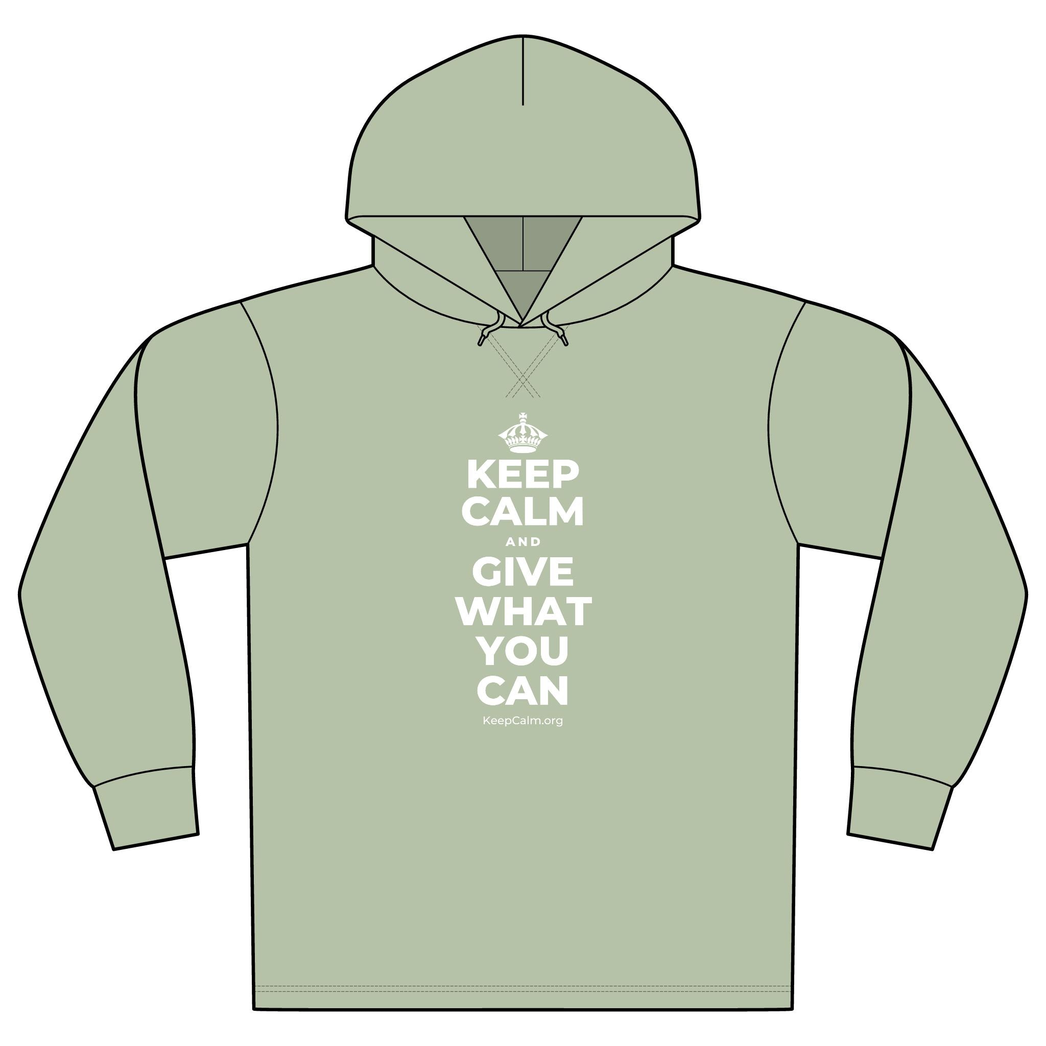 KEEP CALM AND GIVE WHAT YOU CAN Organic Hoodie Tee