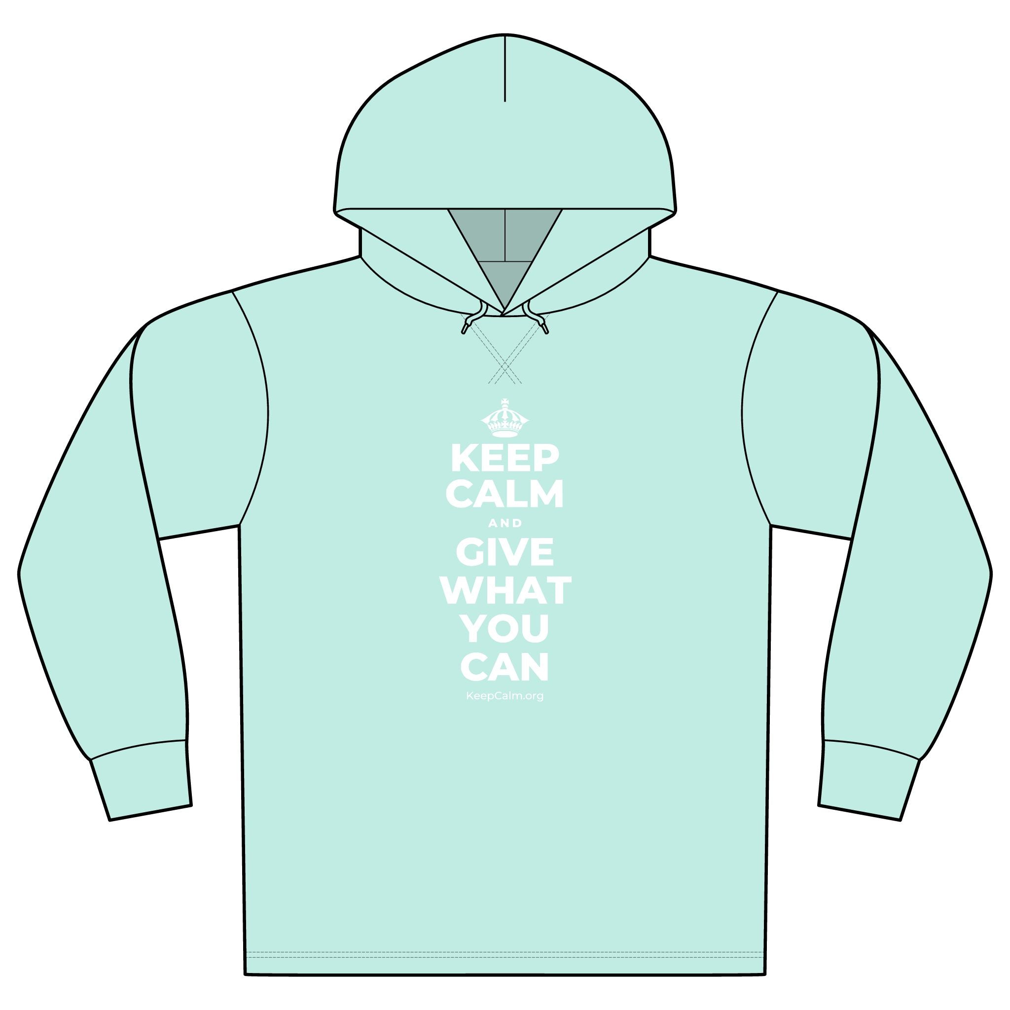 KEEP CALM AND GIVE WHAT YOU CAN Organic Hoodie Tee