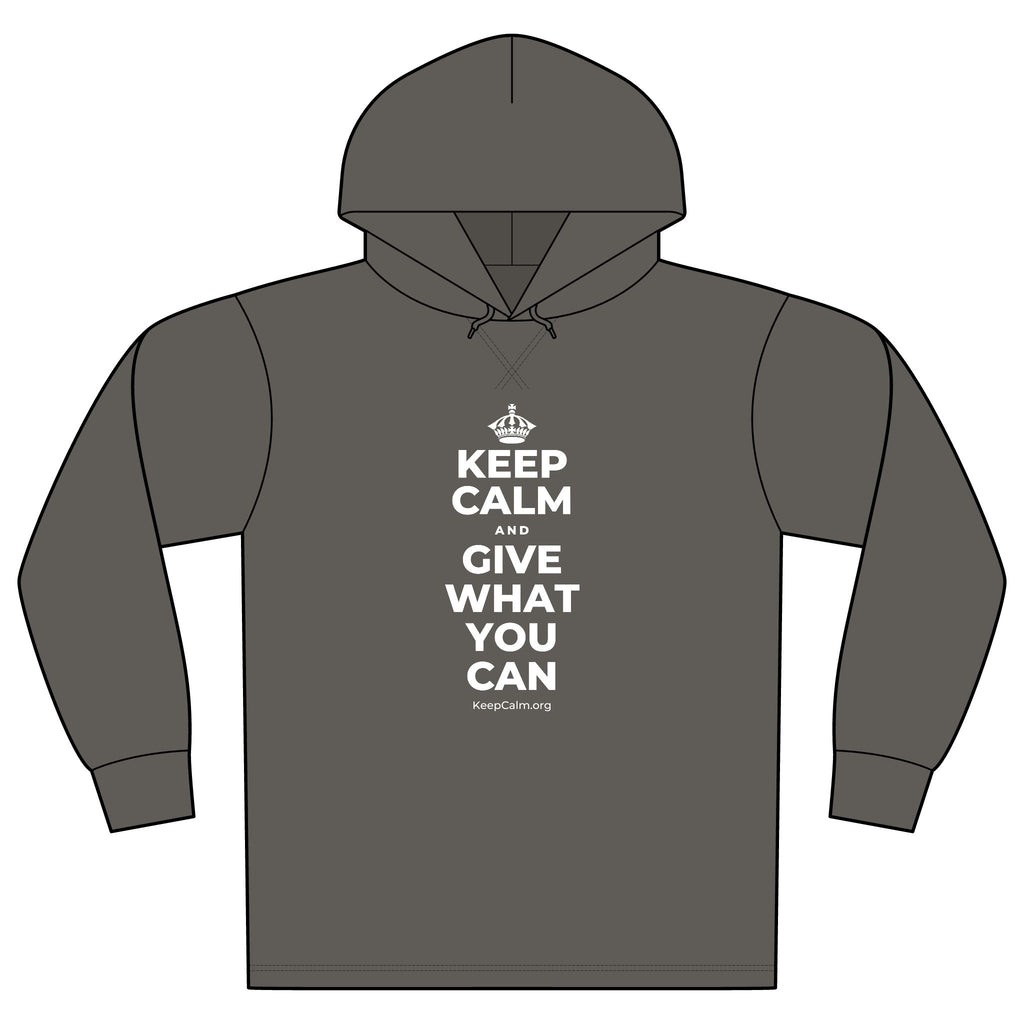 KEEP CALM AND GIVE WHAT YOU CAN Organic Hoodie Tee