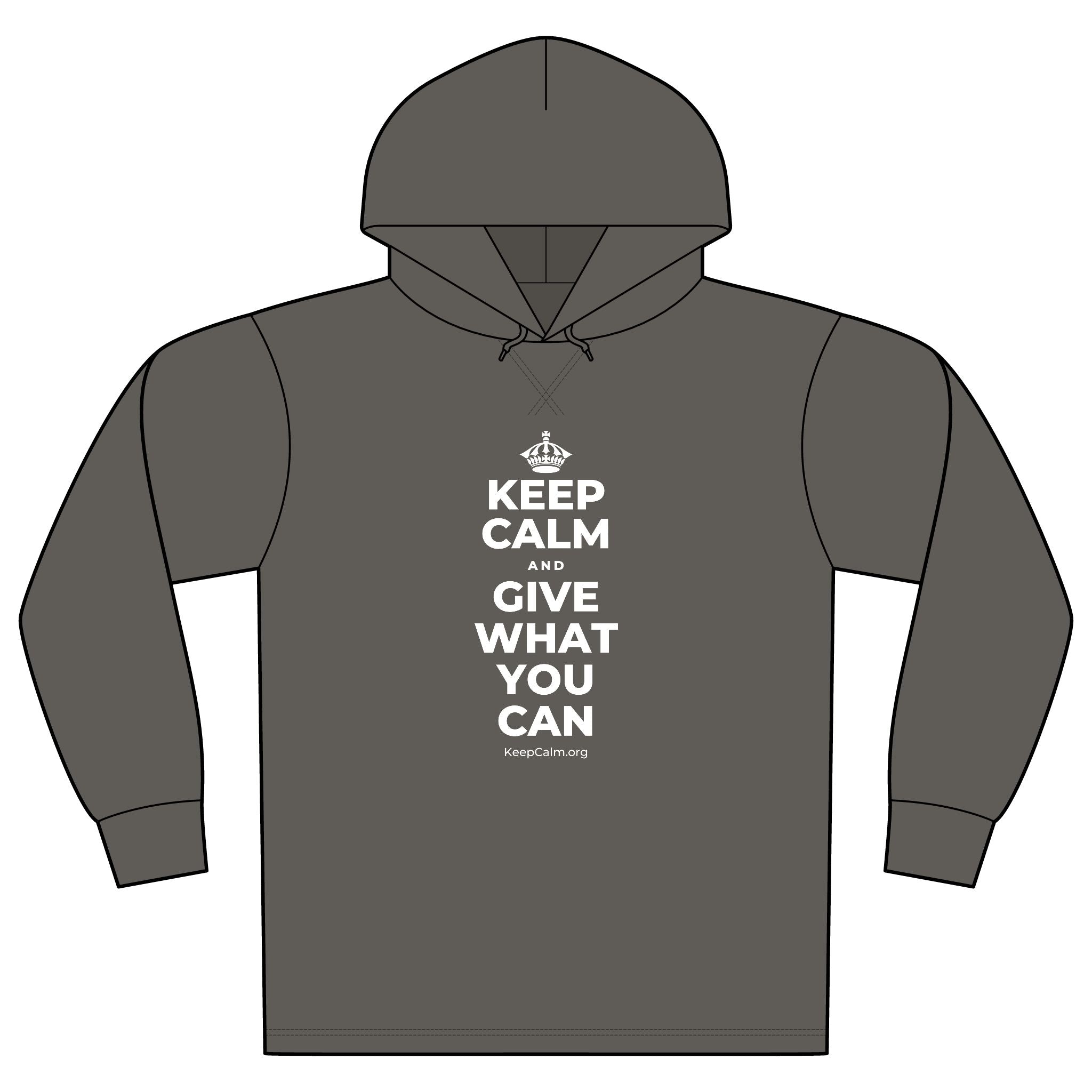 KEEP CALM AND GIVE WHAT YOU CAN Organic Hoodie Tee