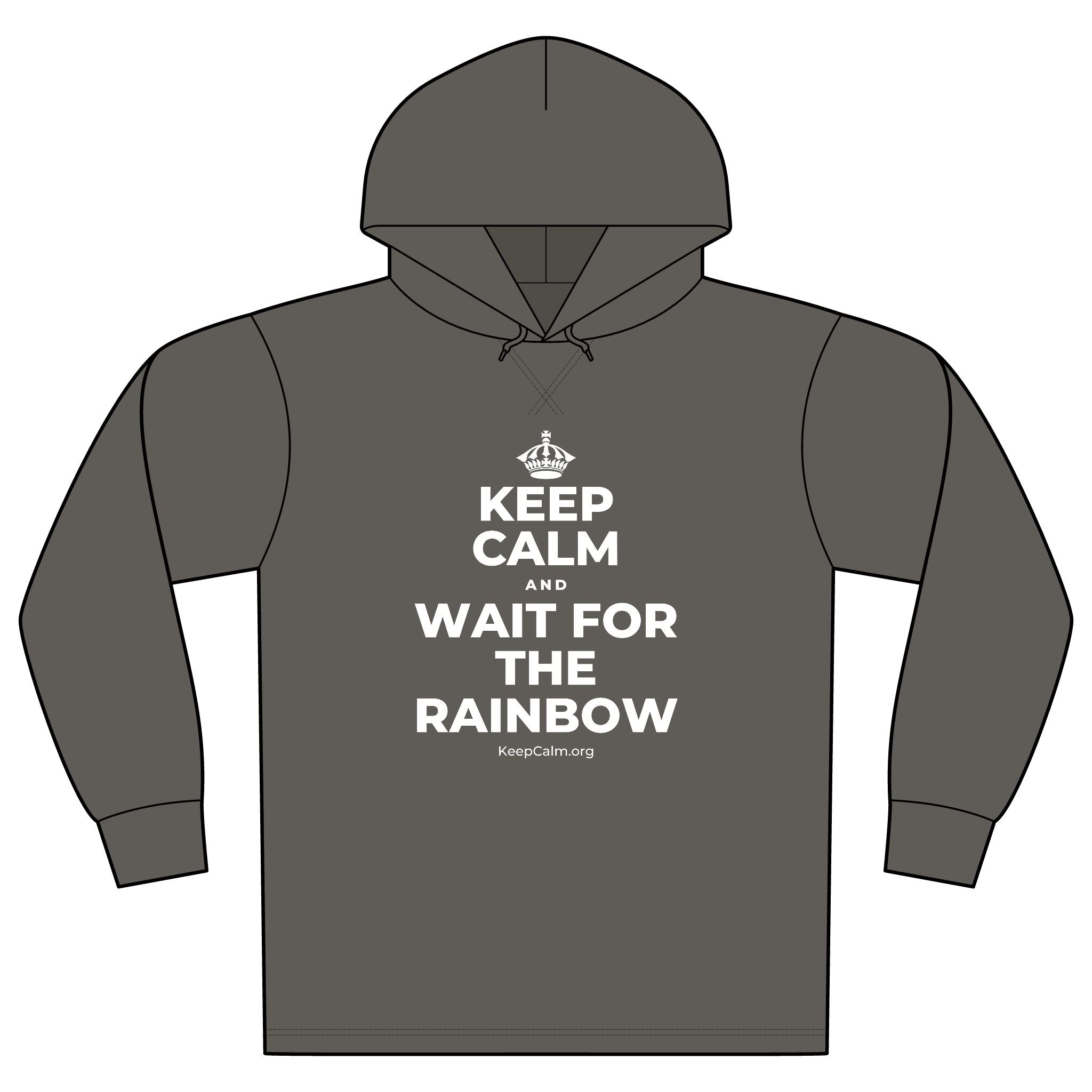 KEEP CALM AND WAIT FOR THE RAINBOW Organic Hoodie Tee