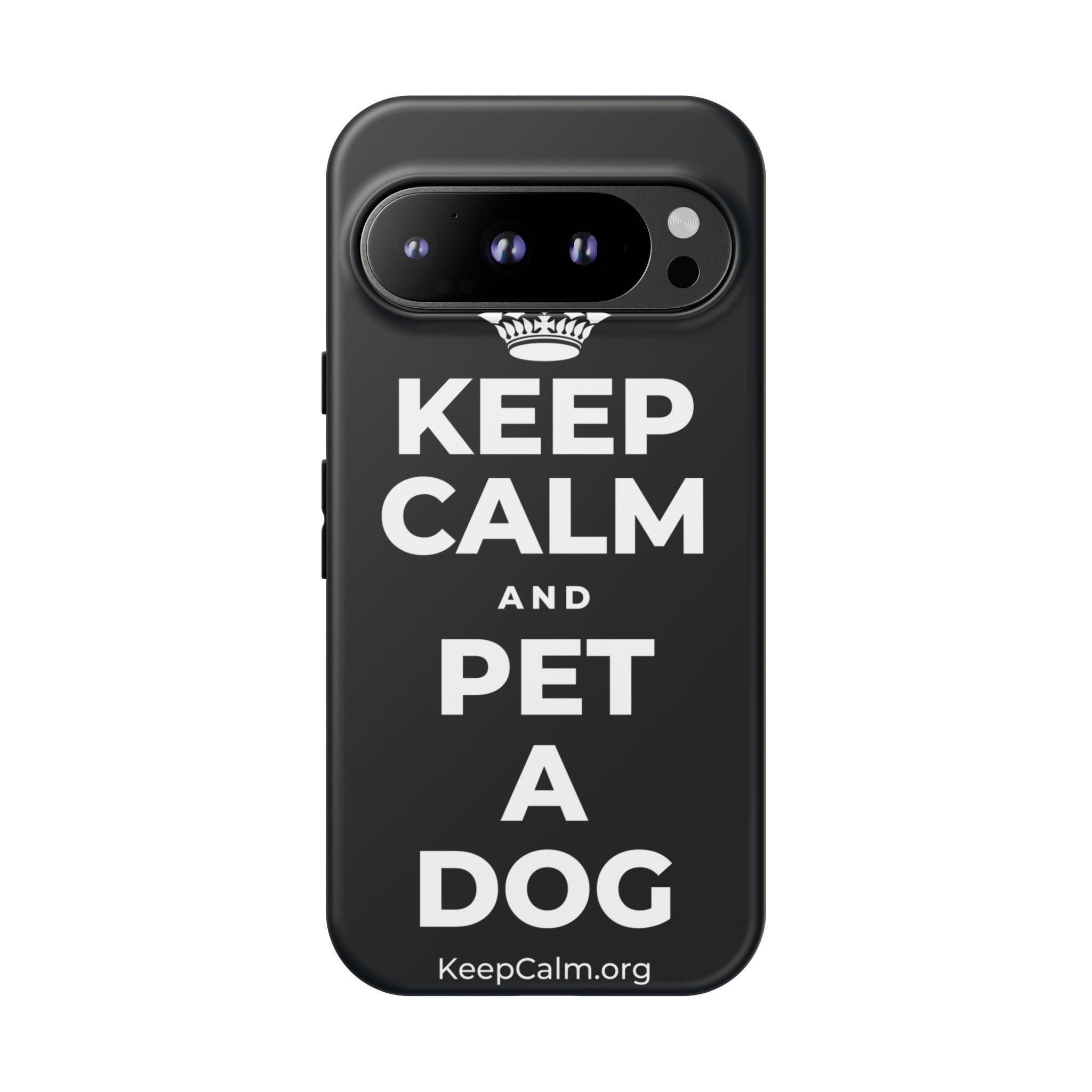 KEEP CALM AND PET A DOG Phone Case (Dark)