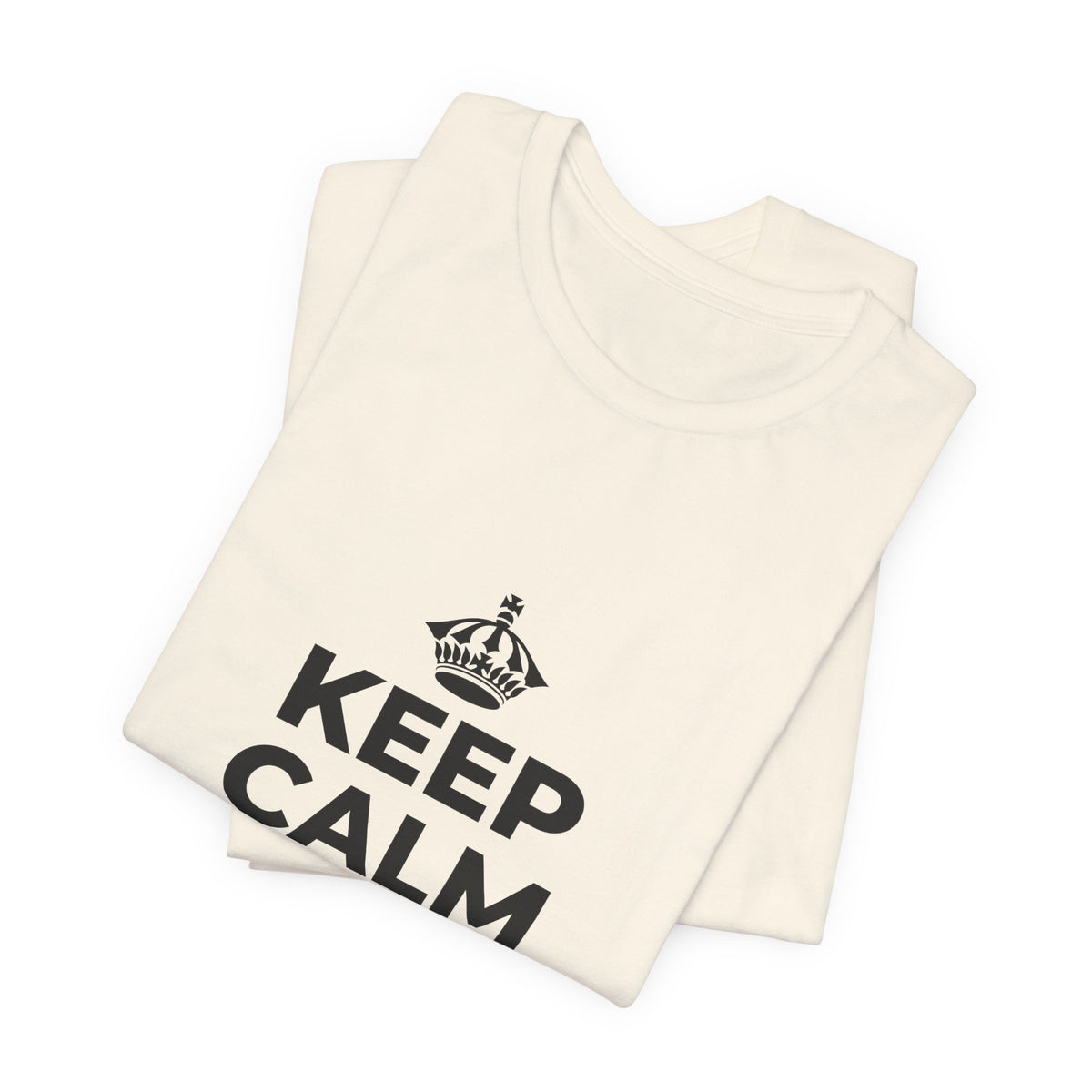 KEEP CALM AND BREATHE T-Shirt (White–Asphalt)