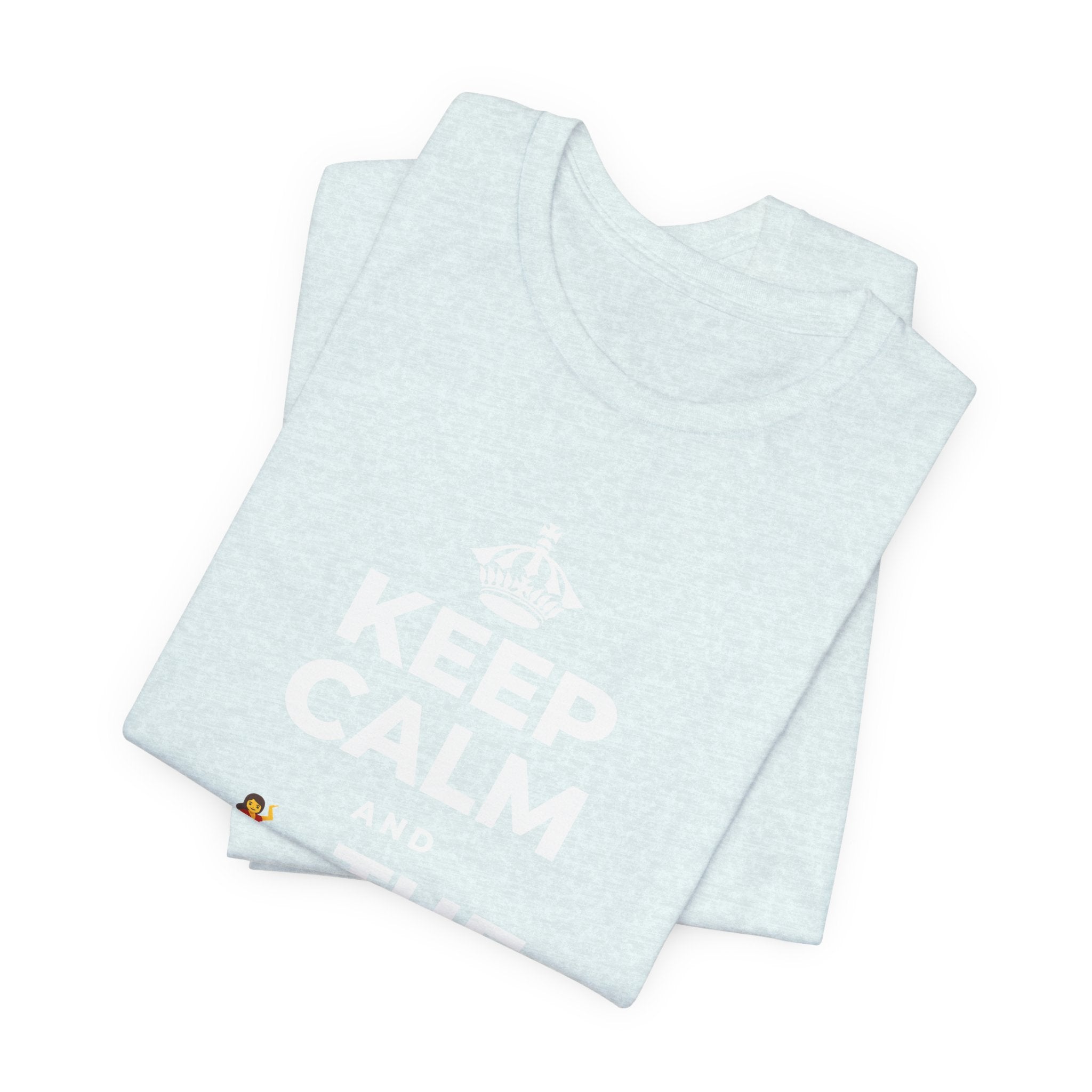 KEEP CALM AND 💃 THE NIGHT AWAY T-Shirt (Soft Cream–Heather Mauve)