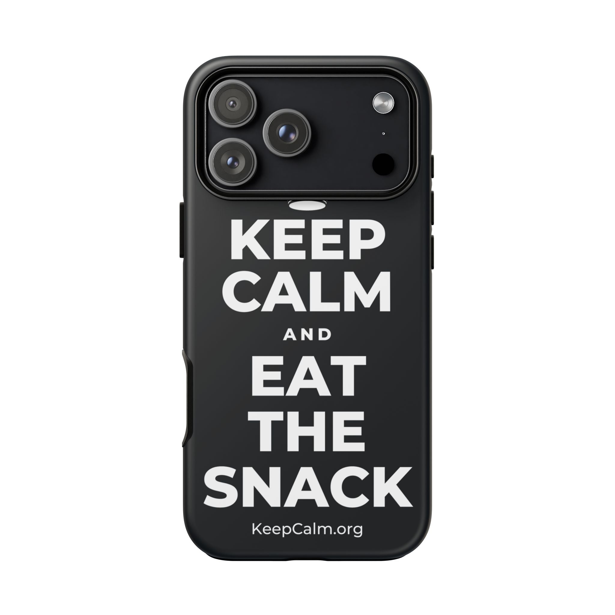 KEEP CALM AND EAT THE SNACK Phone Case (Dark)