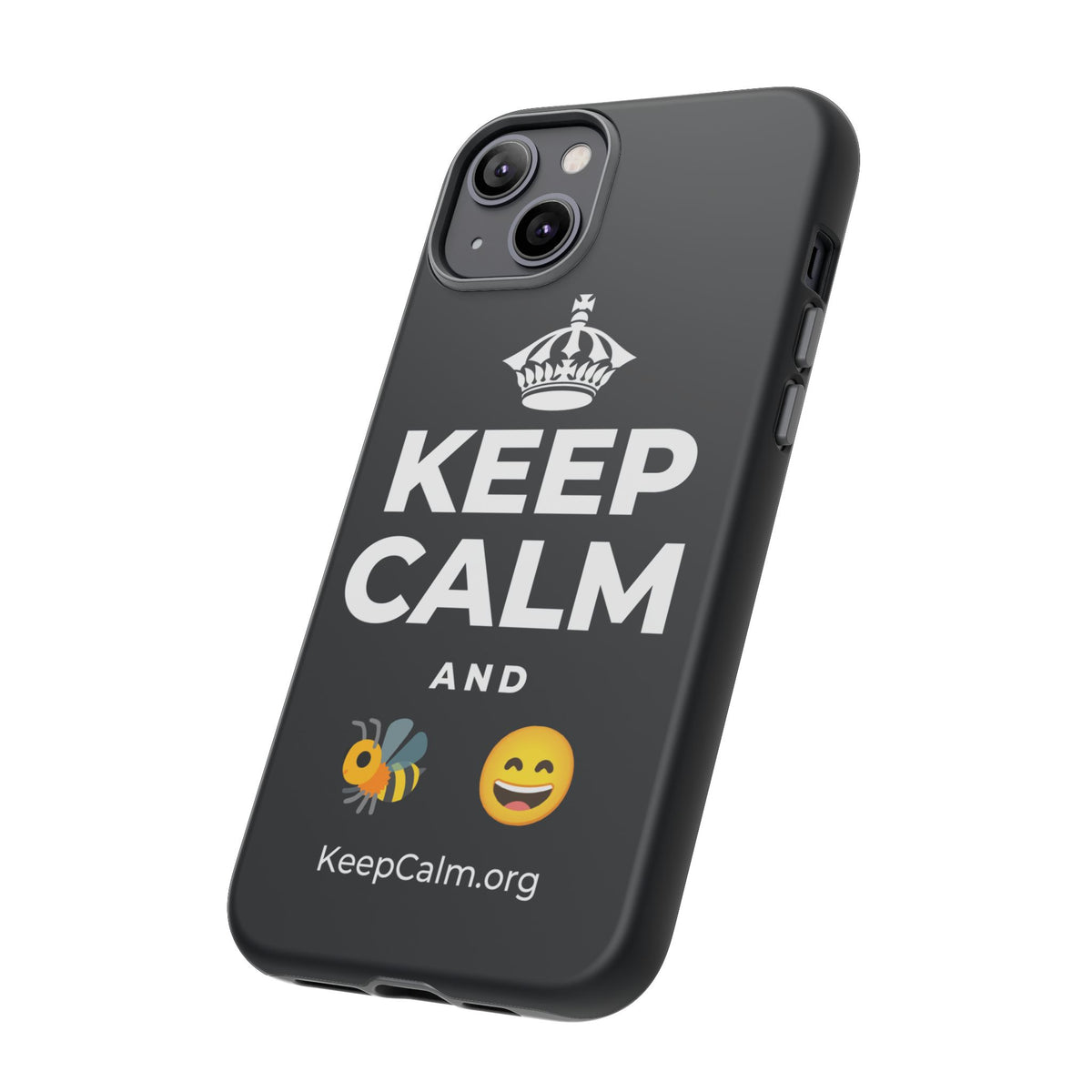 KEEP CALM AND 🐝 😄 Phone Case (Dark)