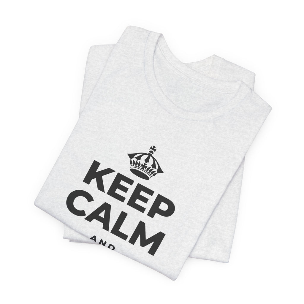 KEEP CALM AND CALL ME BACK T-Shirt (Soft Cream–Heather Mauve)