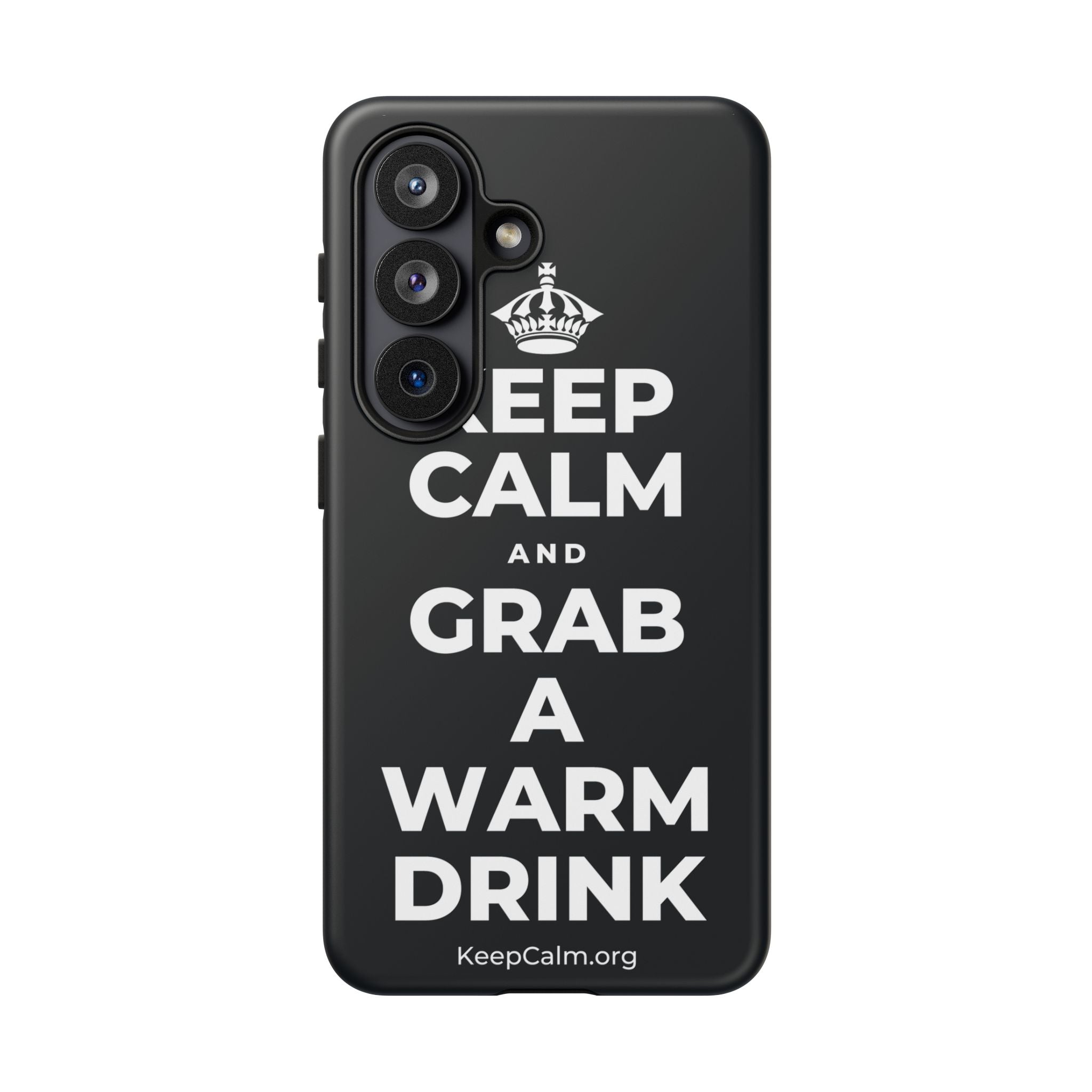 KEEP CALM AND GRAB A WARM DRINK Phone Case (Dark)