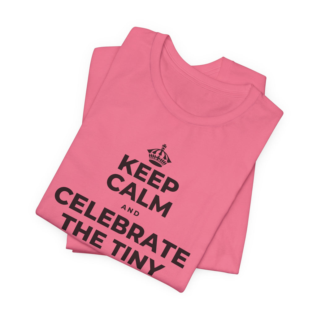 KEEP CALM AND CELEBRATE THE TINY VICTORIES EVERY SINGLE DAY T-Shirt (Military Green–Autumn)