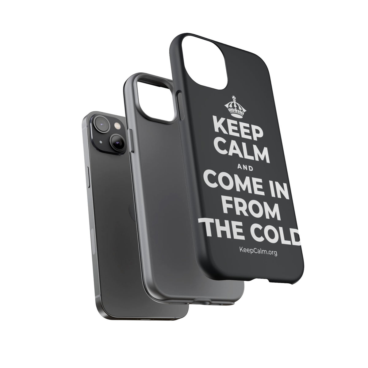 KEEP CALM AND COME IN FROM THE COLD Phone Case (Dark)