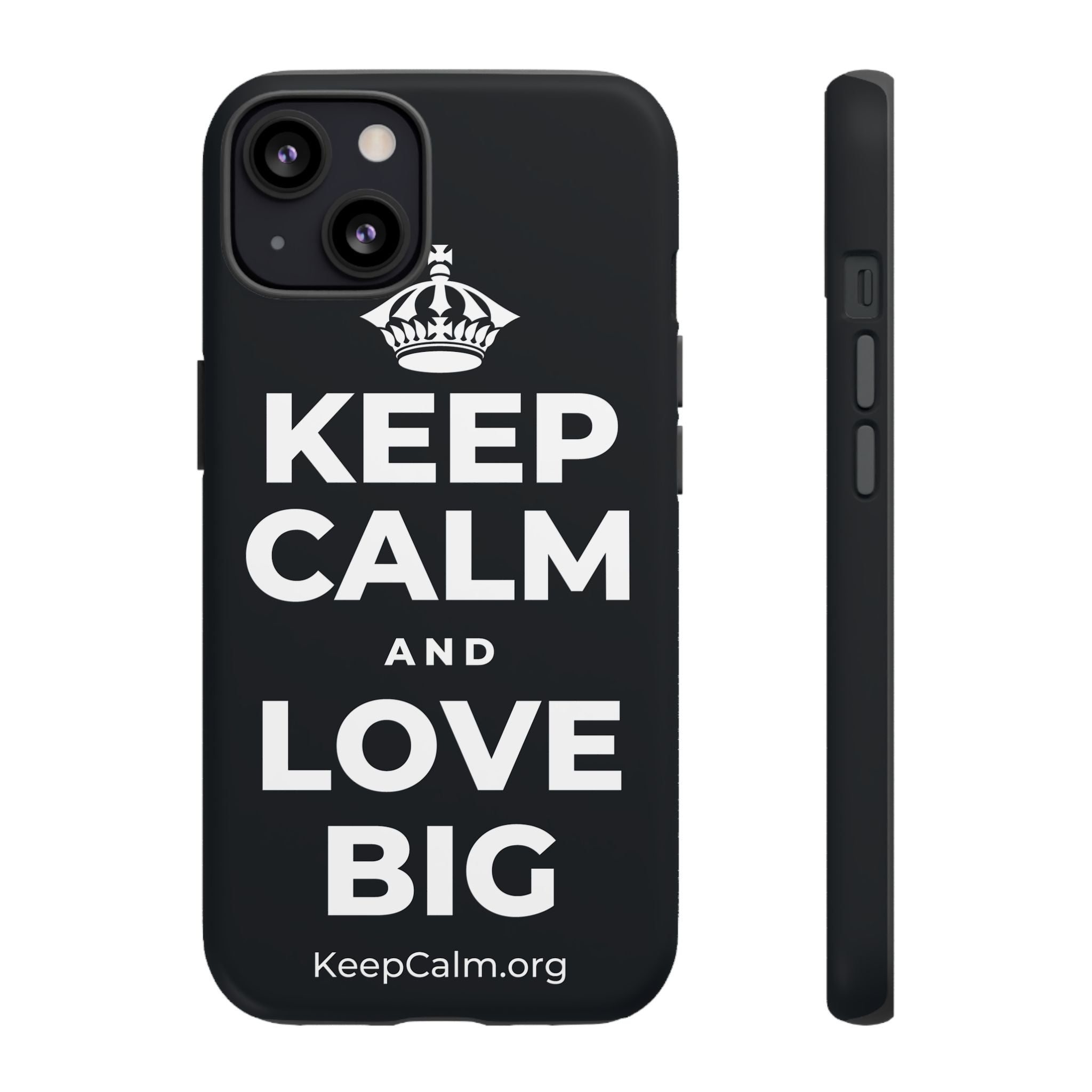 KEEP CALM AND LOVE BIG Phone Case (Dark)