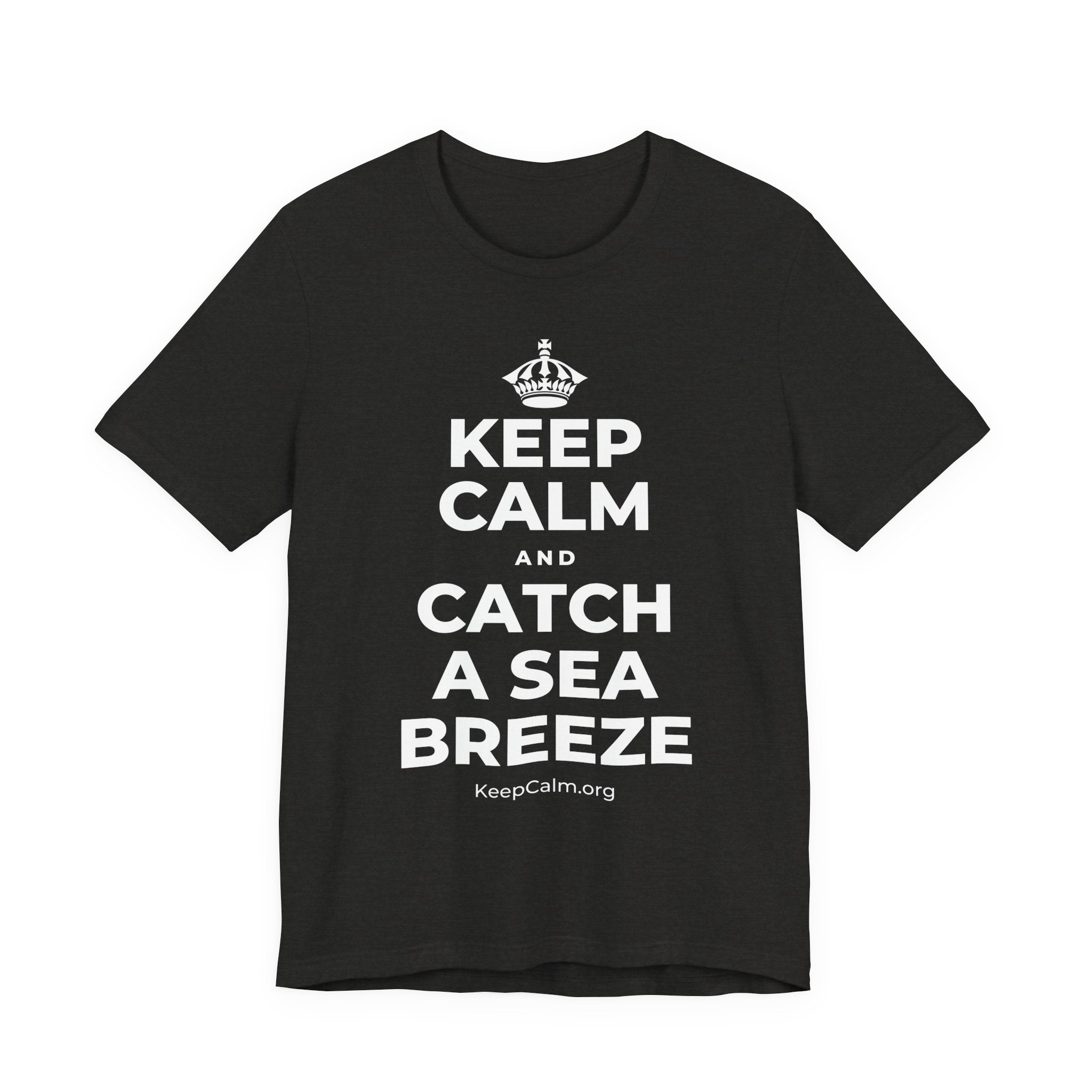 KEEP CALM AND CATCH A SEA BREEZE T-Shirt (Soft Cream–Heather Mauve)