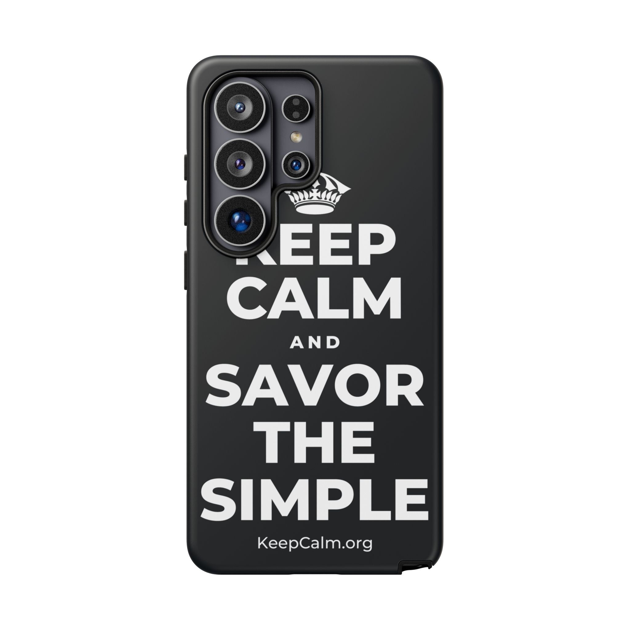 KEEP CALM AND SAVOR THE SIMPLE Phone Case (Dark)