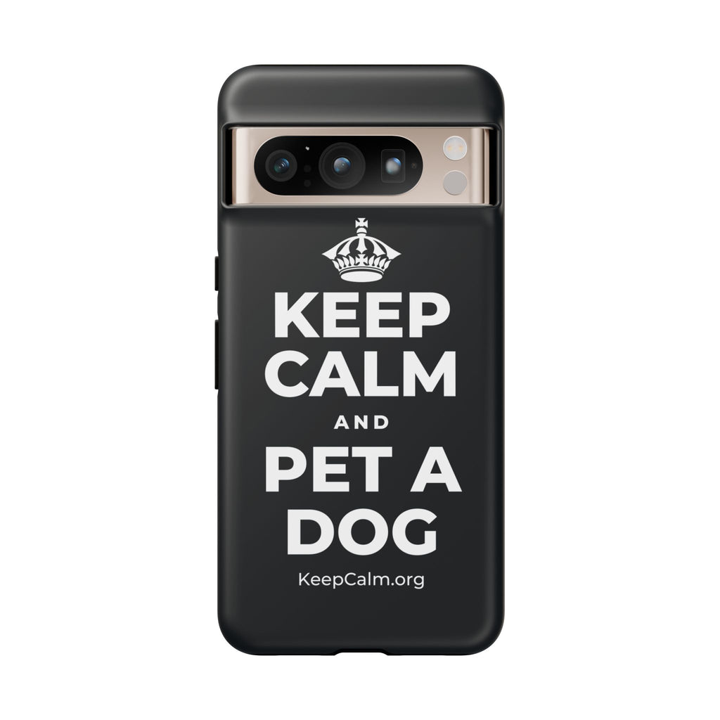 KEEP CALM AND PET A DOG Phone Case (Dark)