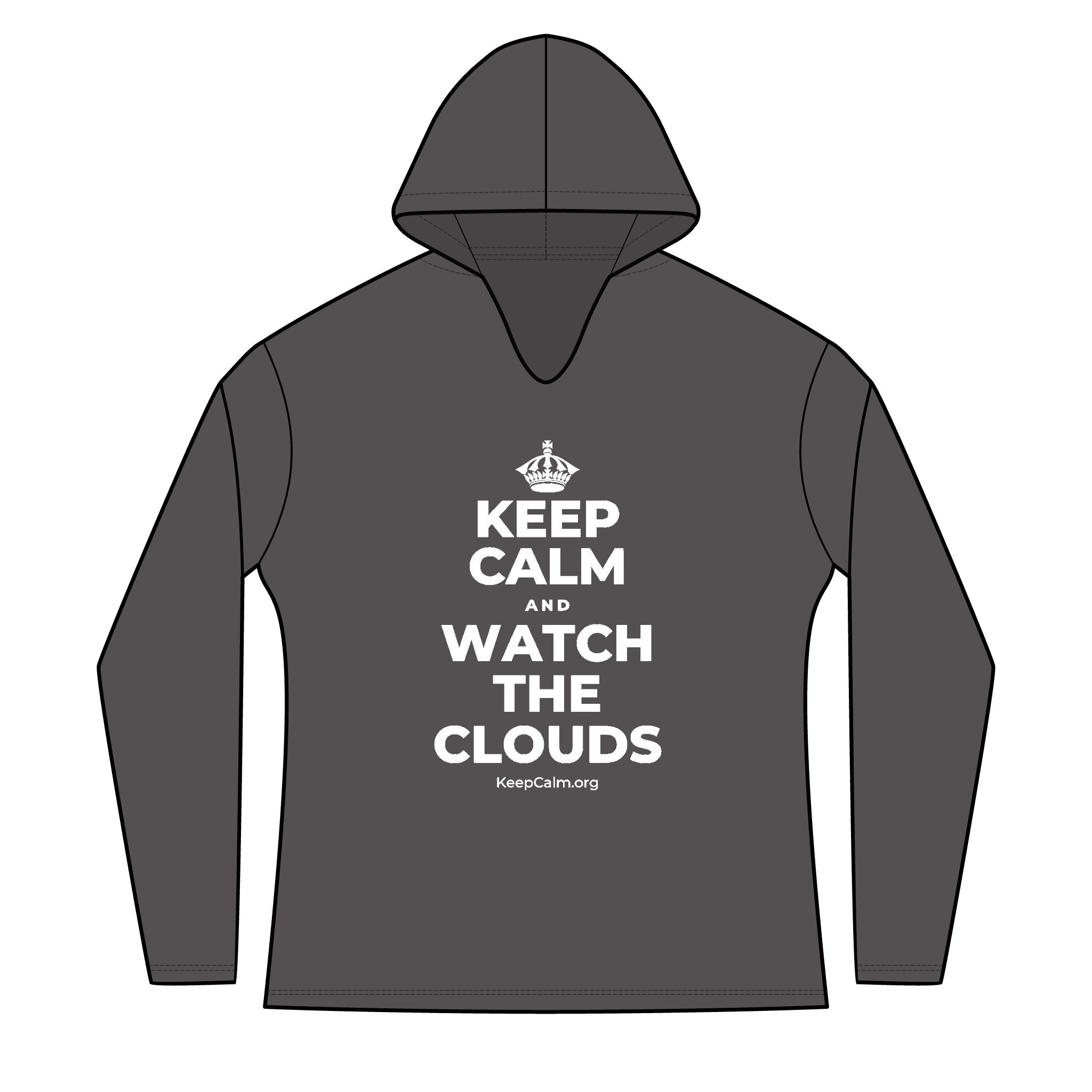 KEEP CALM AND WATCH THE CLOUDS Women's Long Sleeve Hoodie