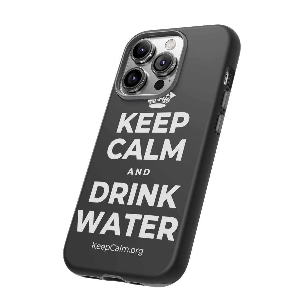 KEEP CALM AND DRINK WATER Phone Case (Dark)