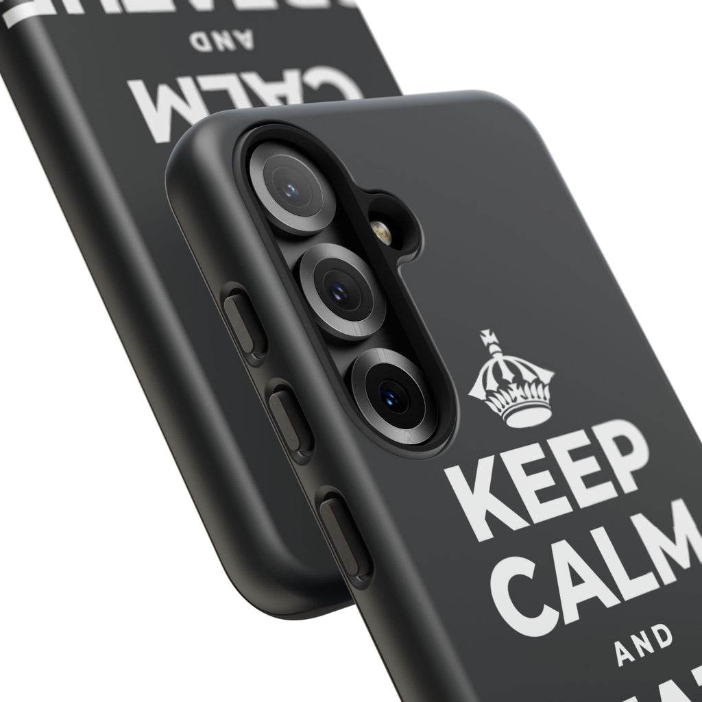 KEEP CALM AND BREATHE SLOWLY Phone Case (Dark)