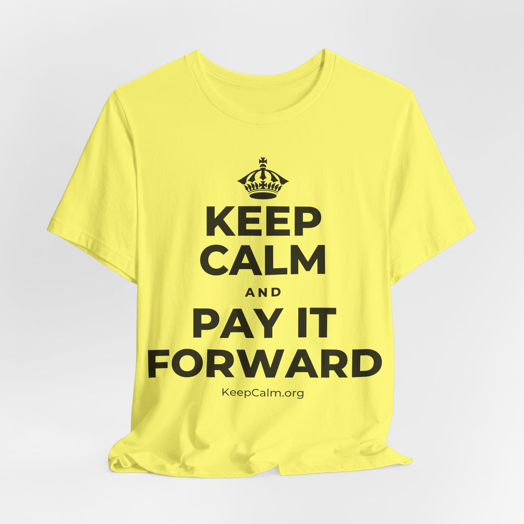KEEP CALM AND PAY IT FORWARD T-Shirt (Soft Cream–Heather Mauve)