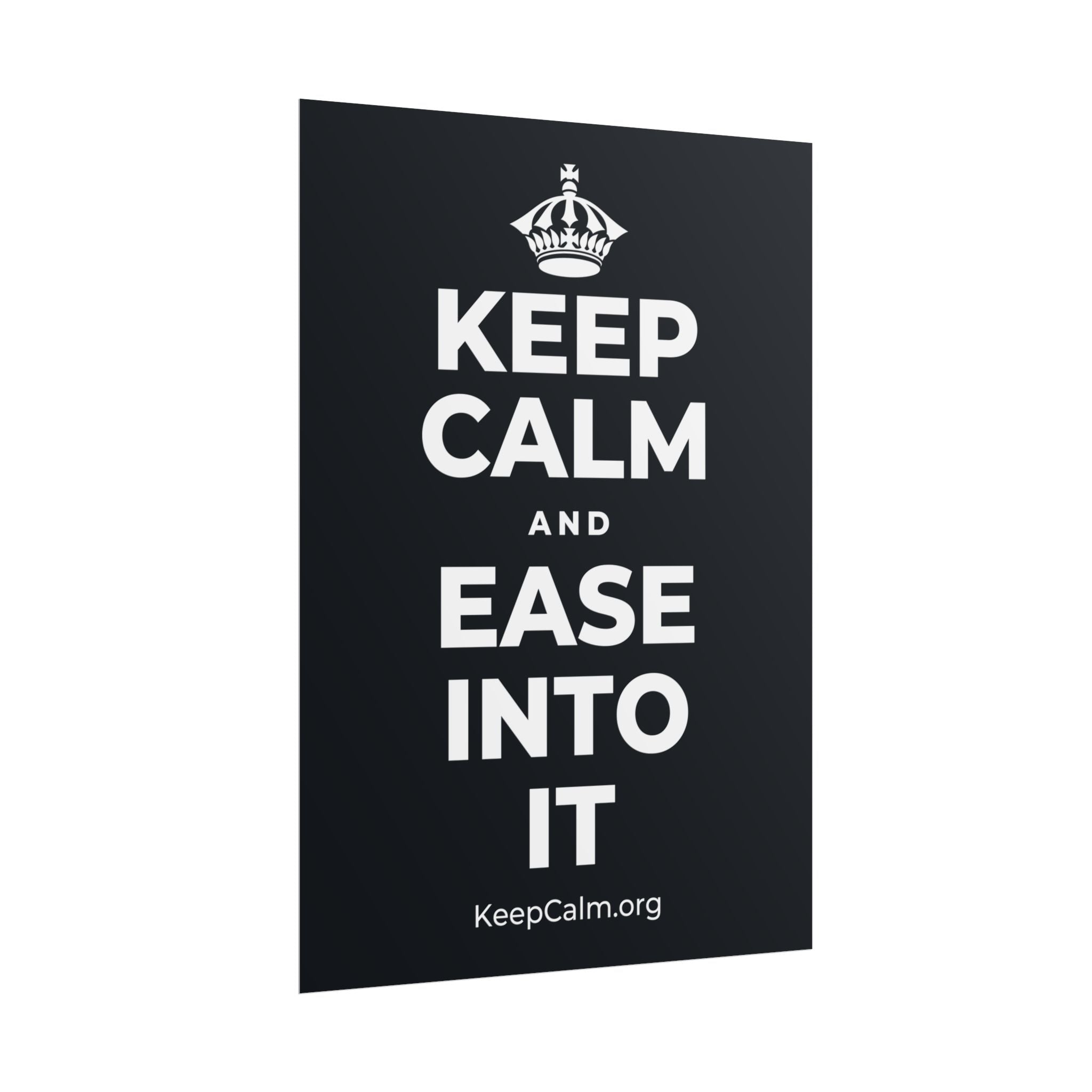 KEEP CALM AND EASE INTO IT Poster (Dark)