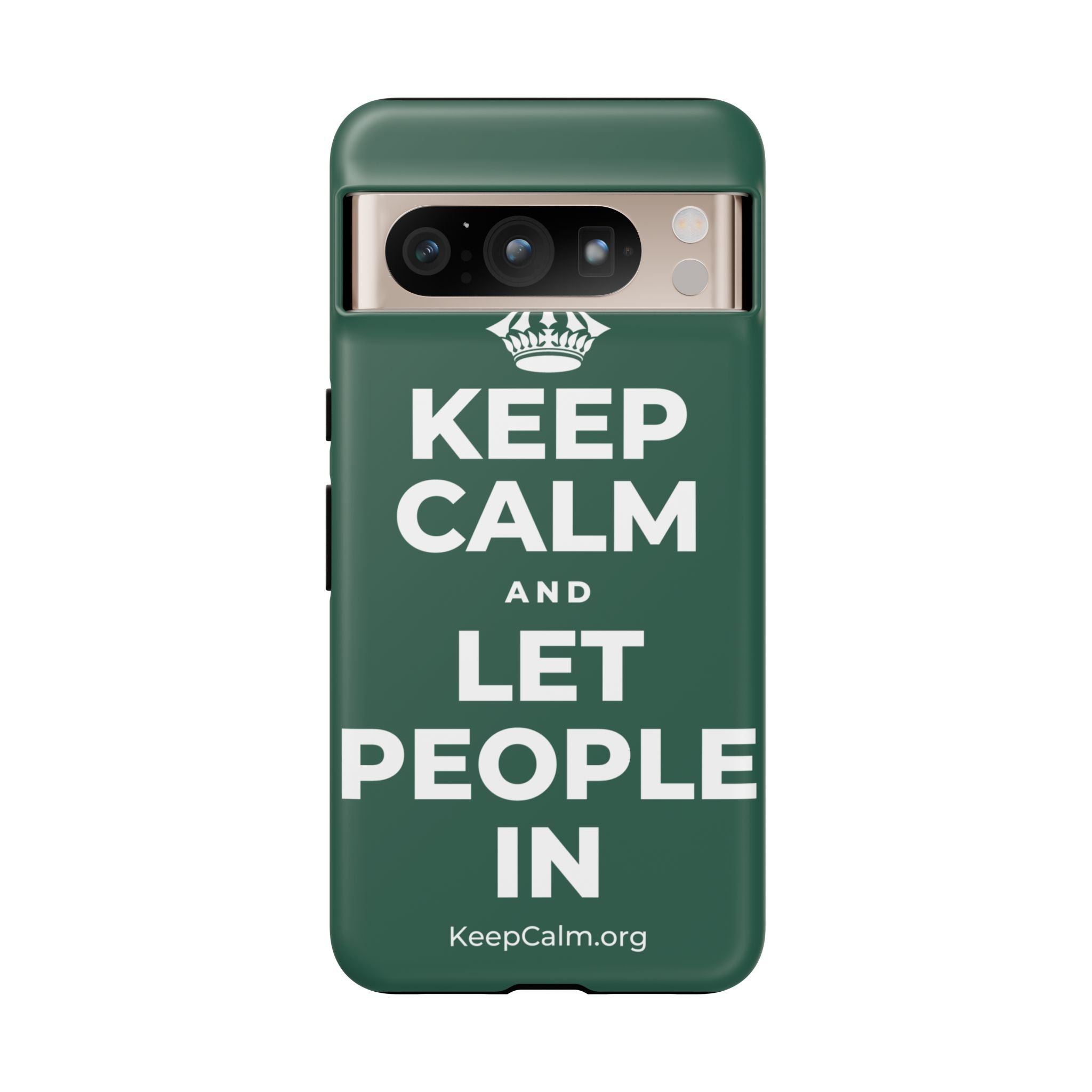 KEEP CALM AND LET PEOPLE IN Phone Case