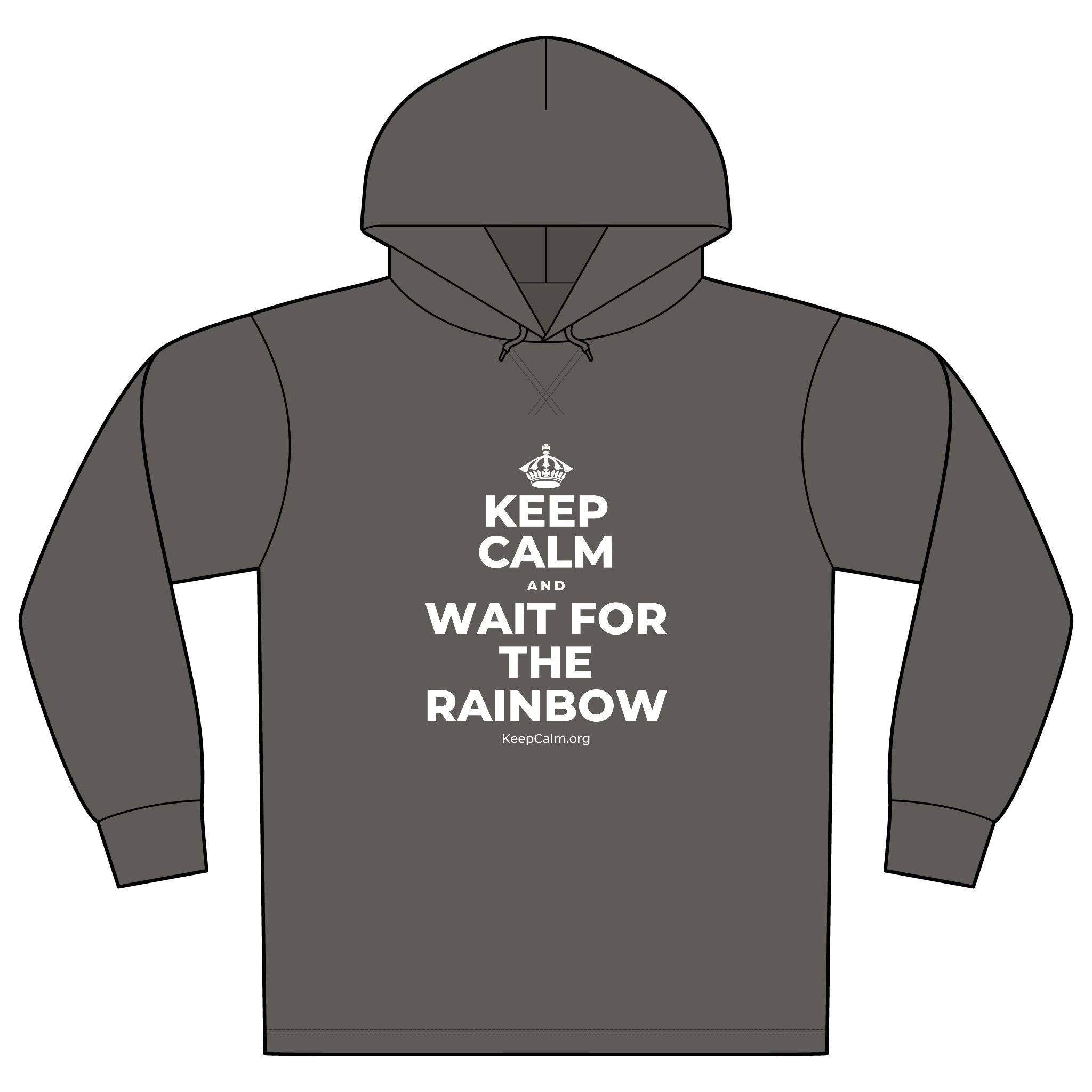 KEEP CALM AND WAIT FOR THE RAINBOW Organic Hoodie Tee