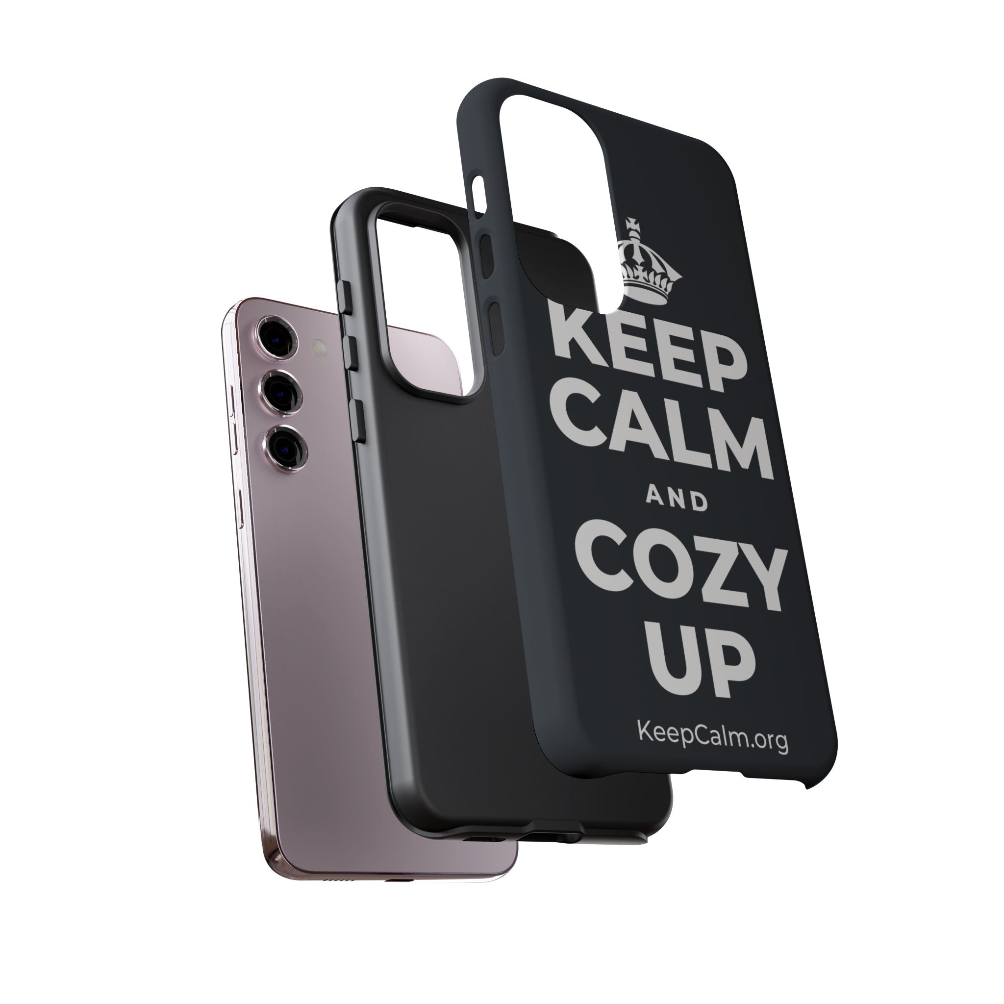 KEEP CALM AND COZY UP Phone Case (Dark)