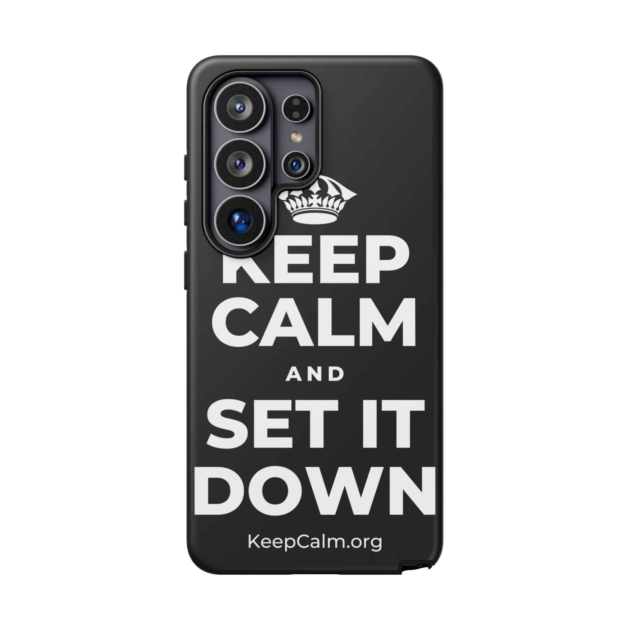 KEEP CALM AND SET IT DOWN Phone Case (Dark)
