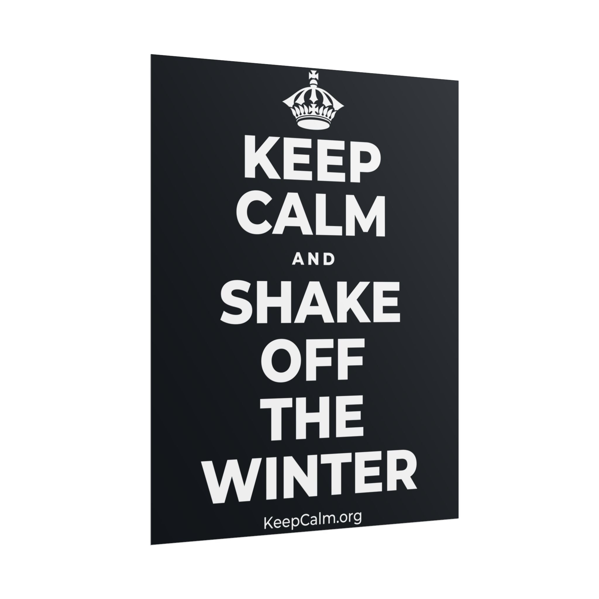 KEEP CALM AND SHAKE OFF THE WINTER Poster (Dark)
