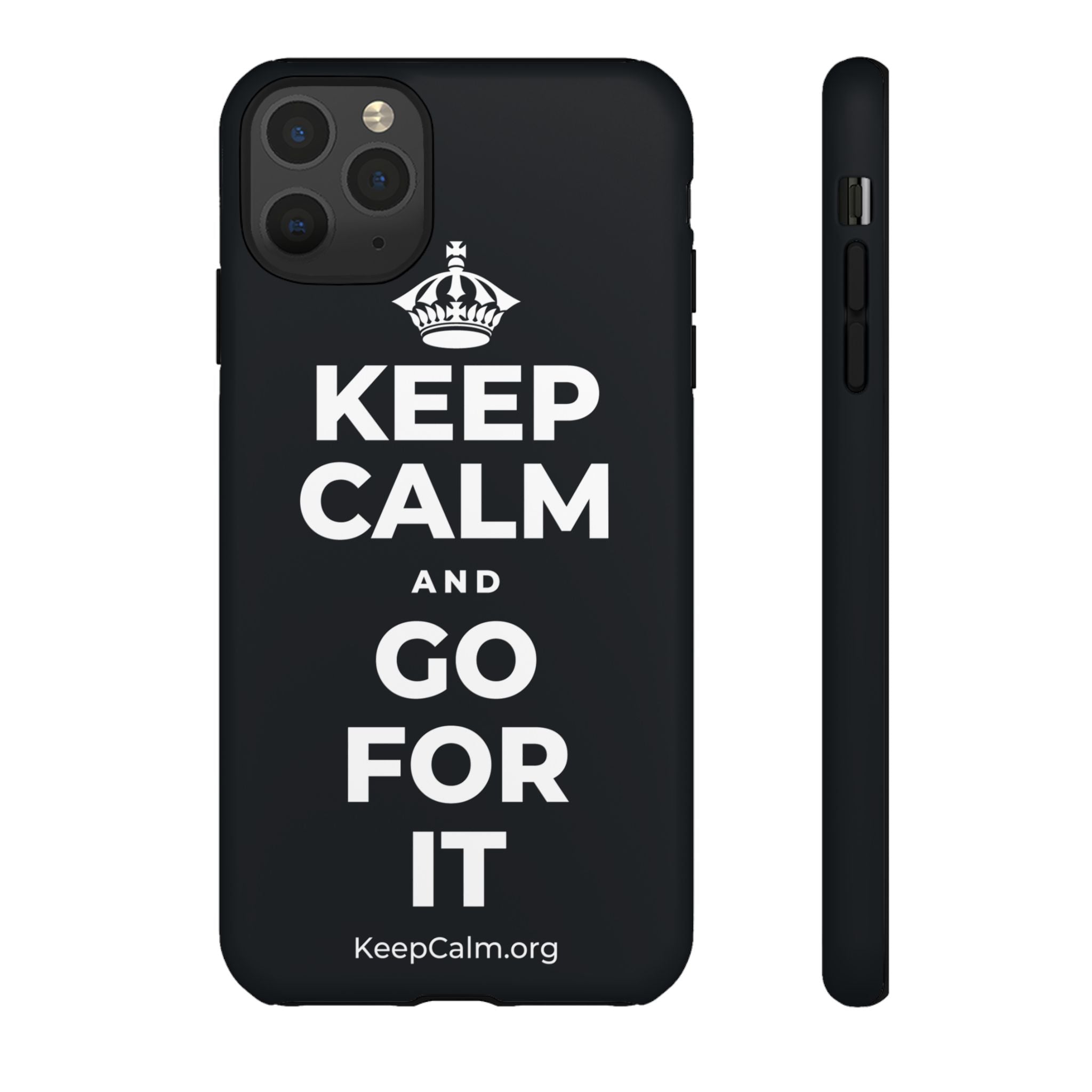 KEEP CALM AND GO FOR IT Phone Case (Dark)