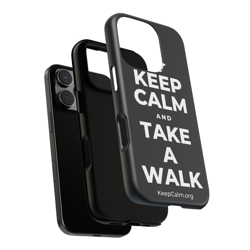 KEEP CALM AND TAKE A WALK Phone Case (Dark)