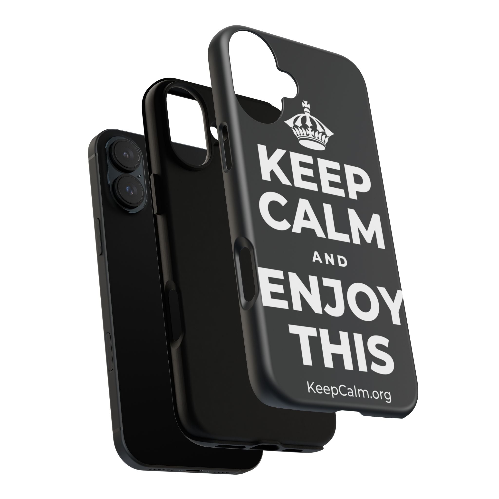 KEEP CALM AND ENJOY THIS Phone Case (Dark)