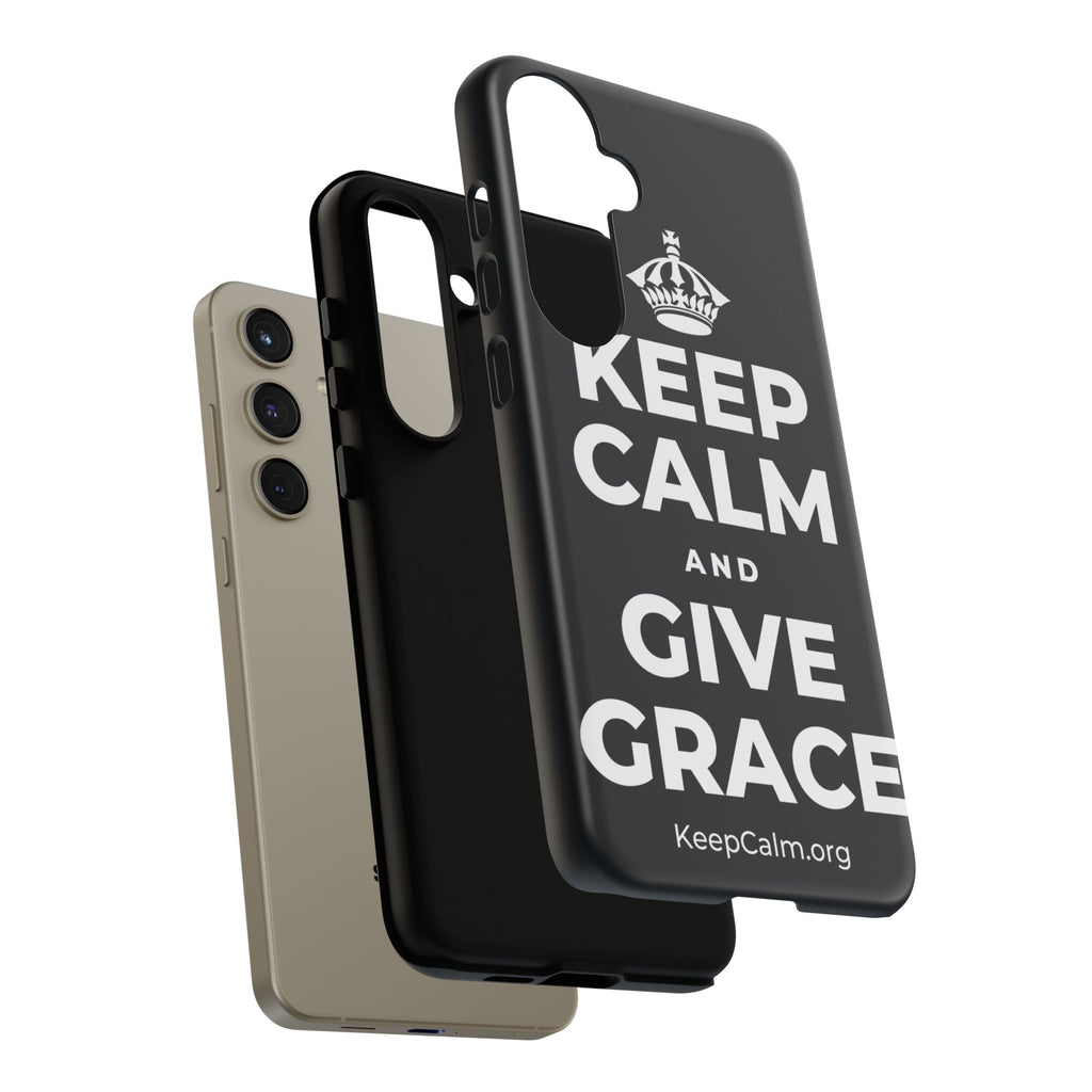 KEEP CALM AND GIVE GRACE Phone Case (Dark)
