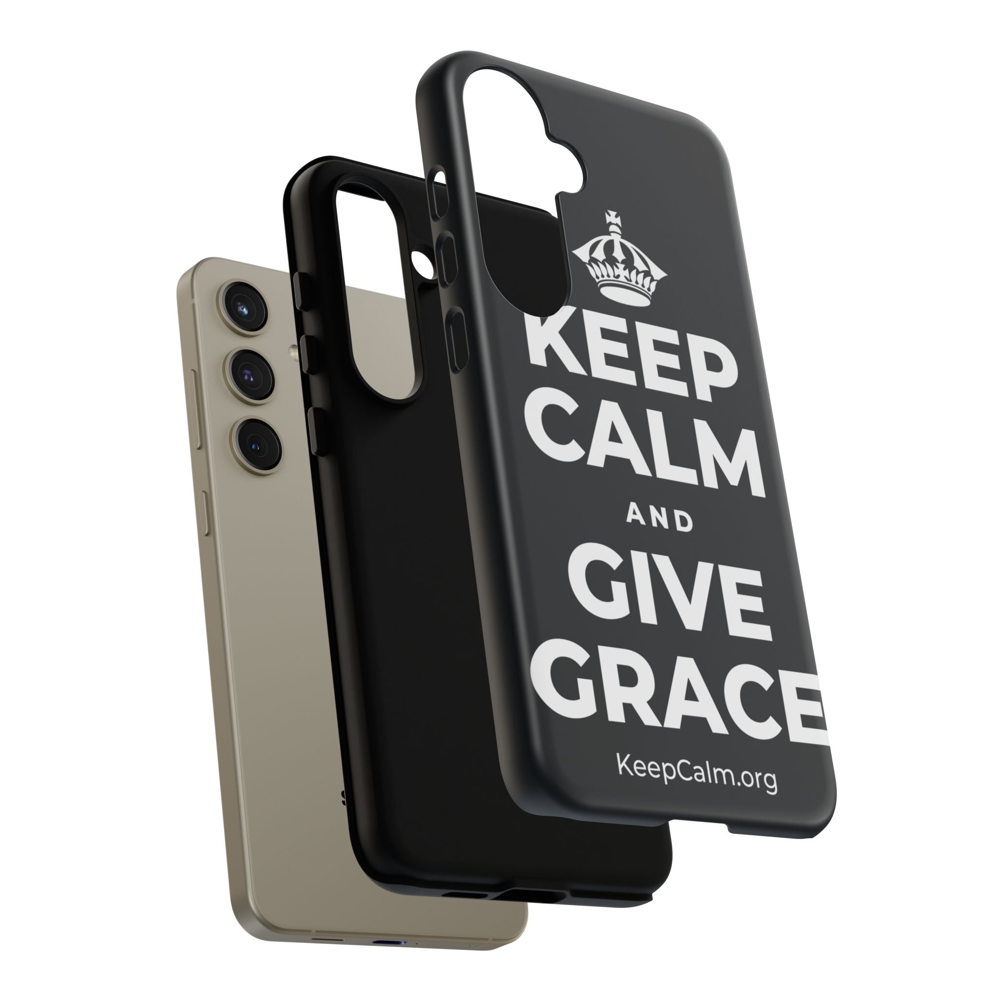 KEEP CALM AND GIVE GRACE Phone Case (Dark)