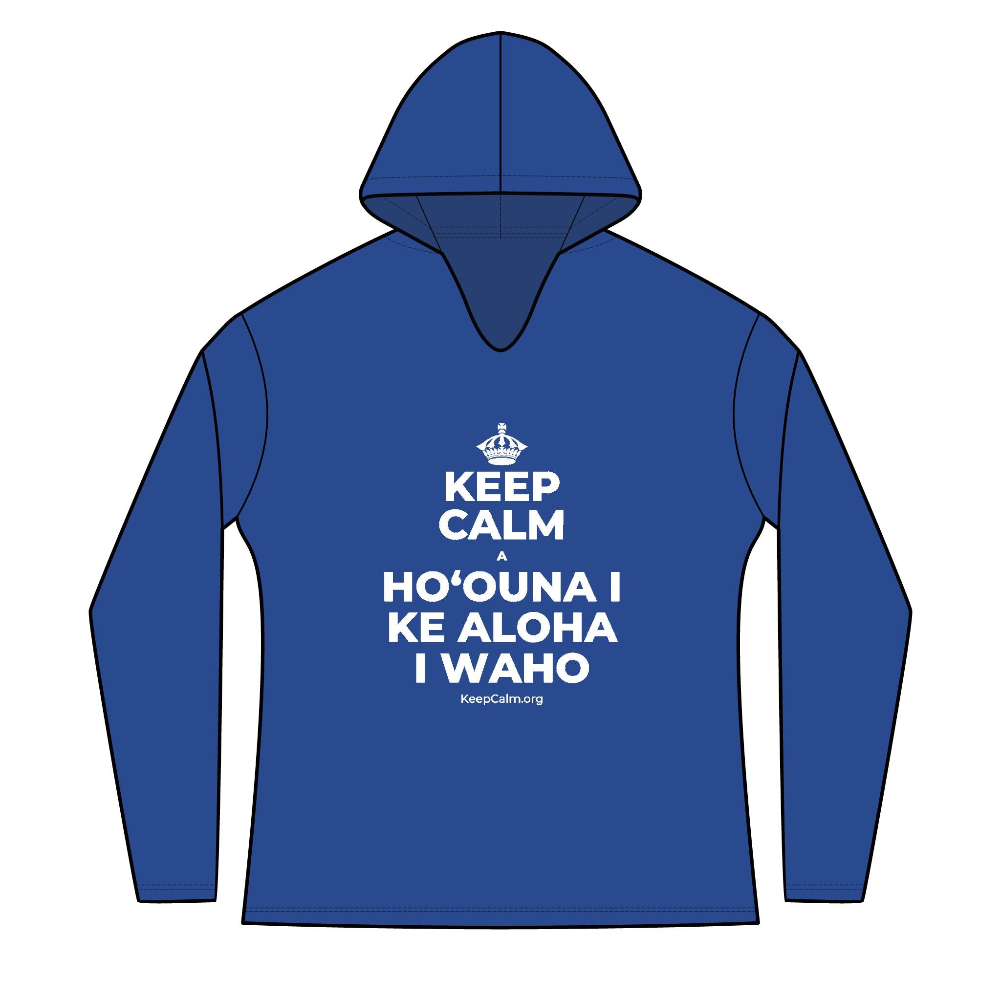 KEEP CALM A HOʻOUNA I KE ALOHA I WAHO Women's Long Sleeve Hoodie