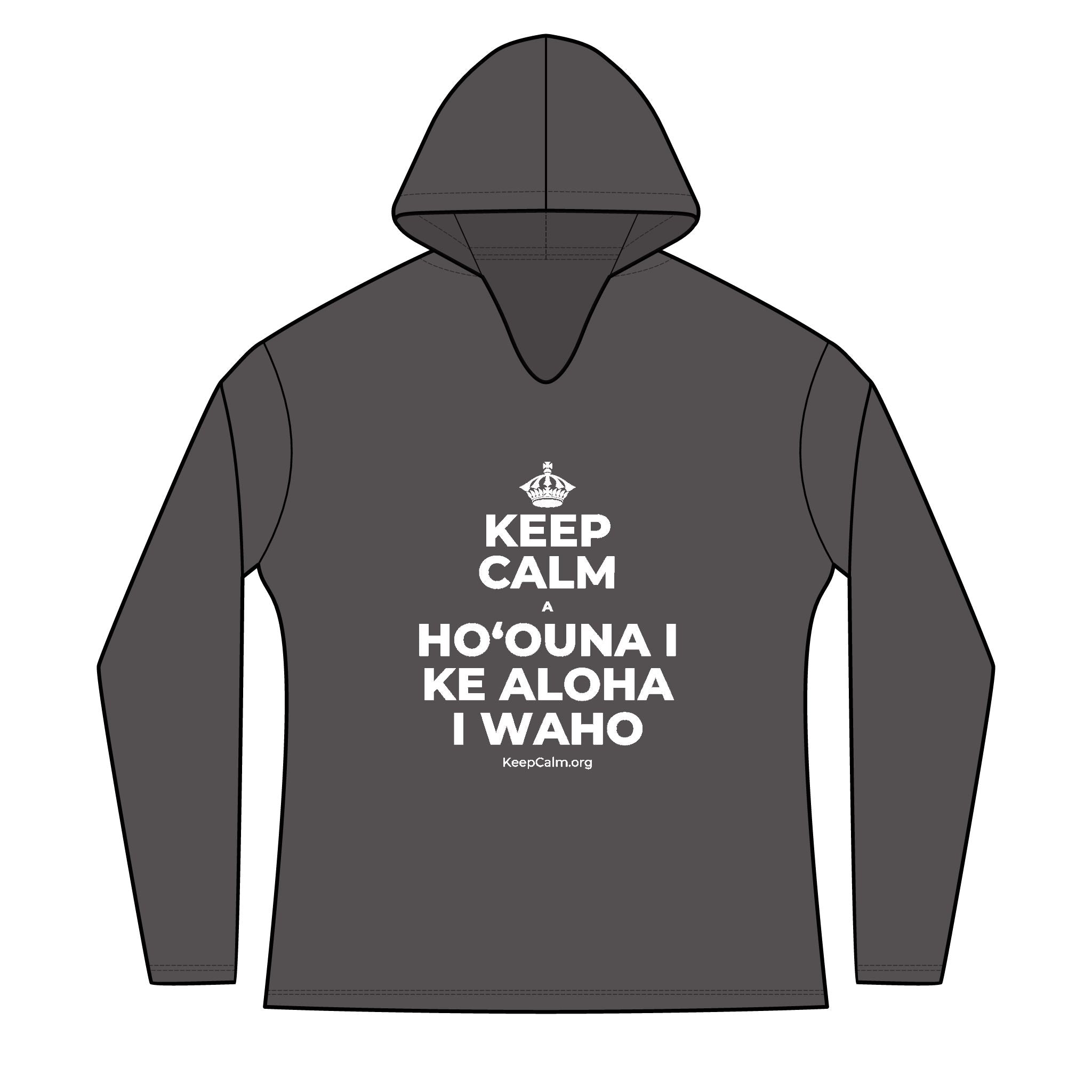 KEEP CALM A HOʻOUNA I KE ALOHA I WAHO Women's Long Sleeve Hoodie