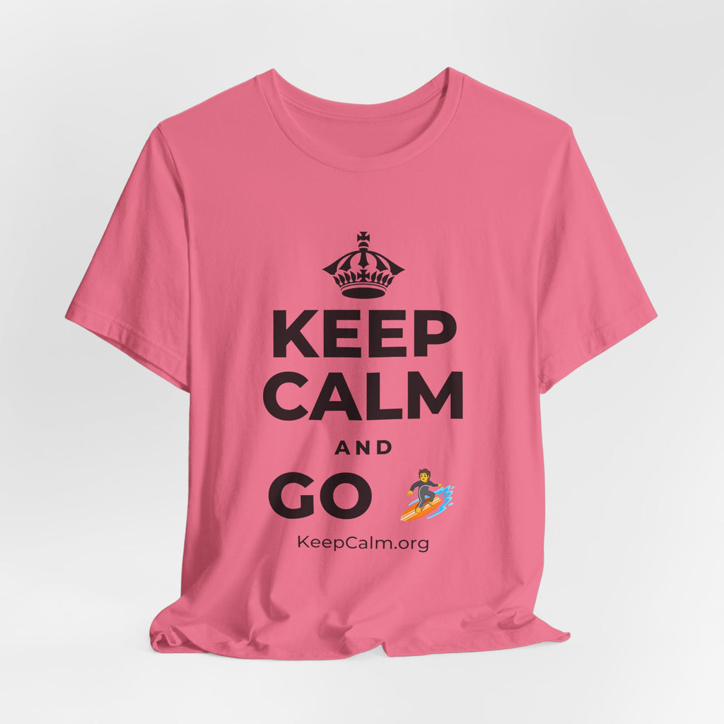 KEEP CALM AND GO 🏄 T-Shirt (Military Green–Autumn)