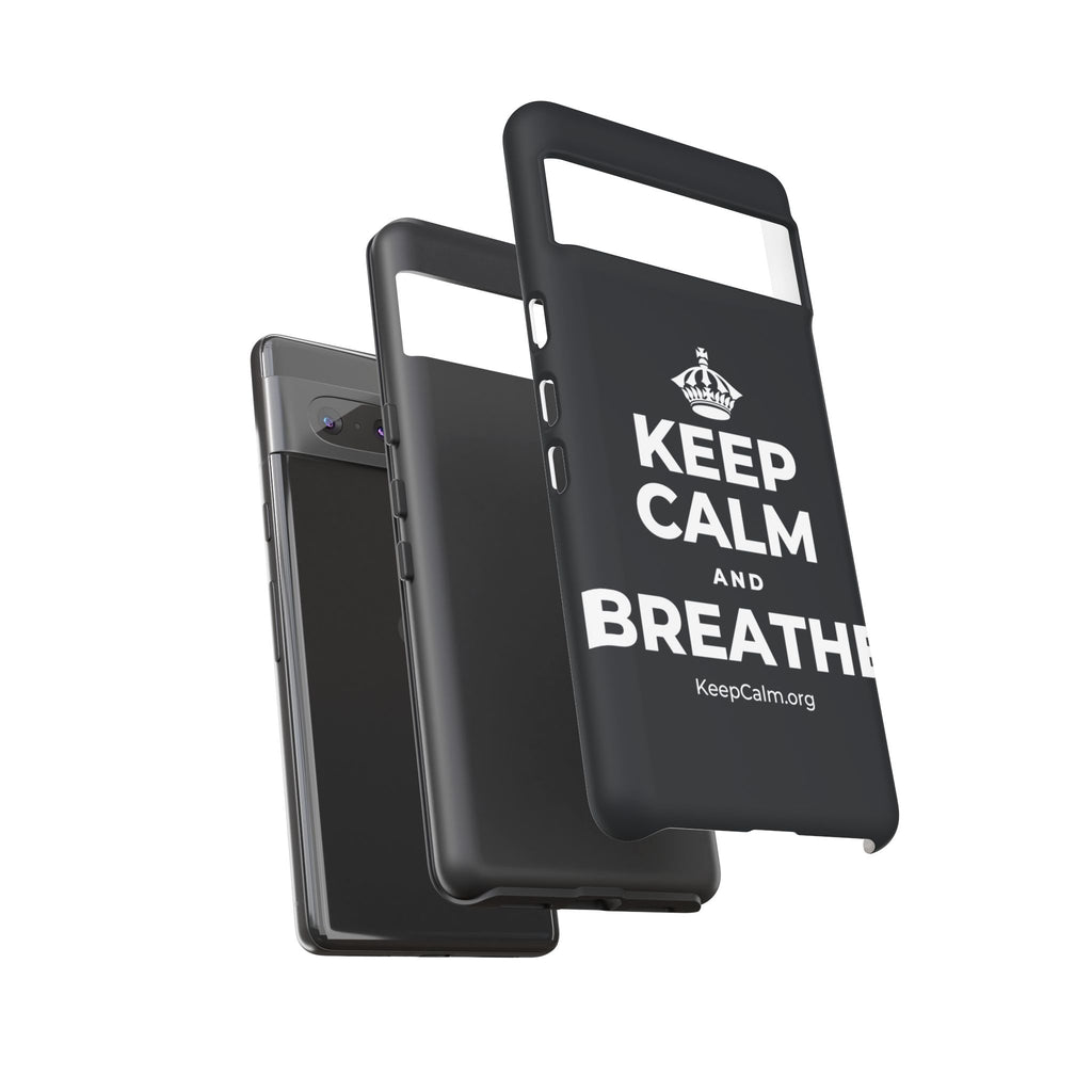 KEEP CALM AND BREATHE Phone Case (Dark)
