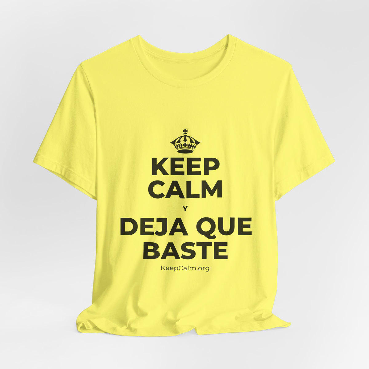 KEEP CALM Y DEJA QUE BASTE T-Shirt (Soft Cream–Heather Mauve)