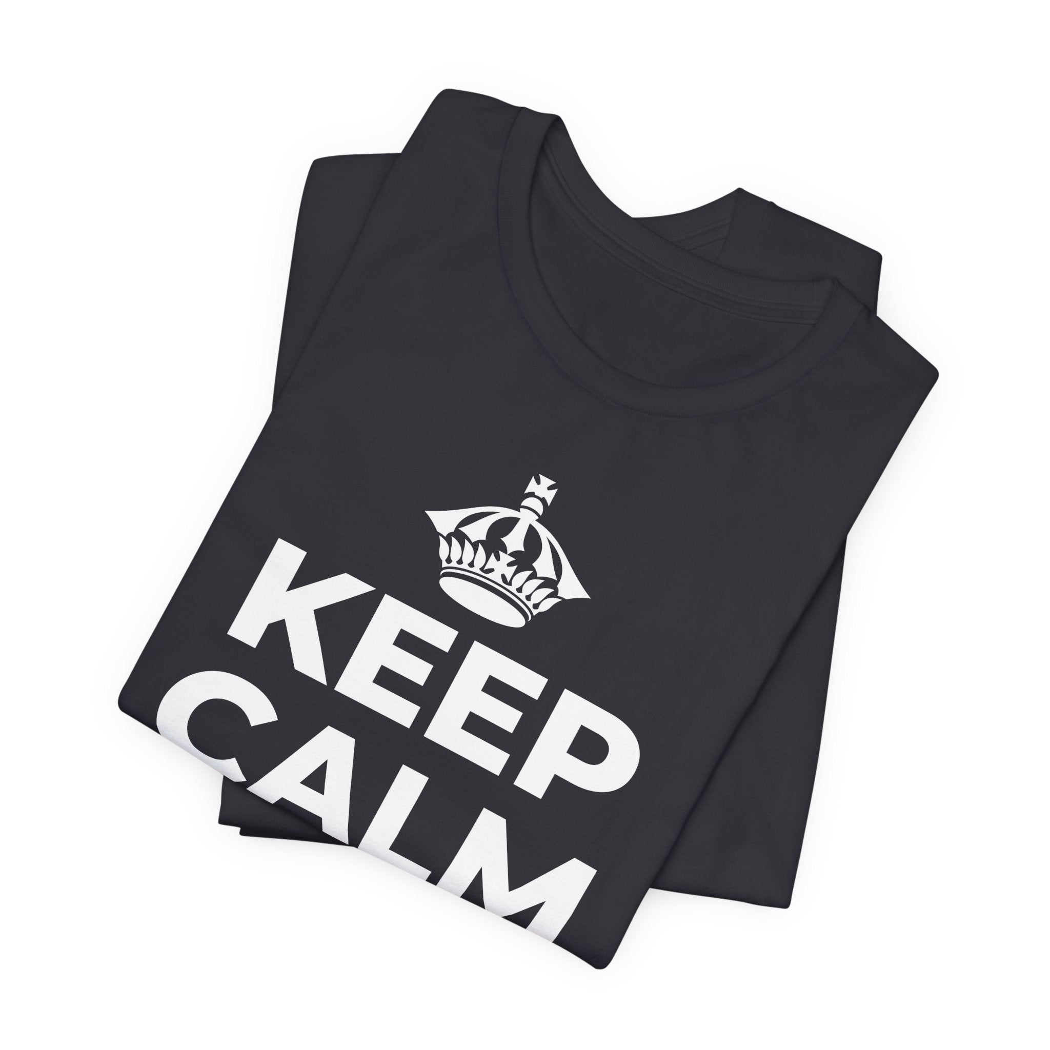 KEEP CALM AND เดินทีละก้าว T-Shirt (Baby Blue–Silver)