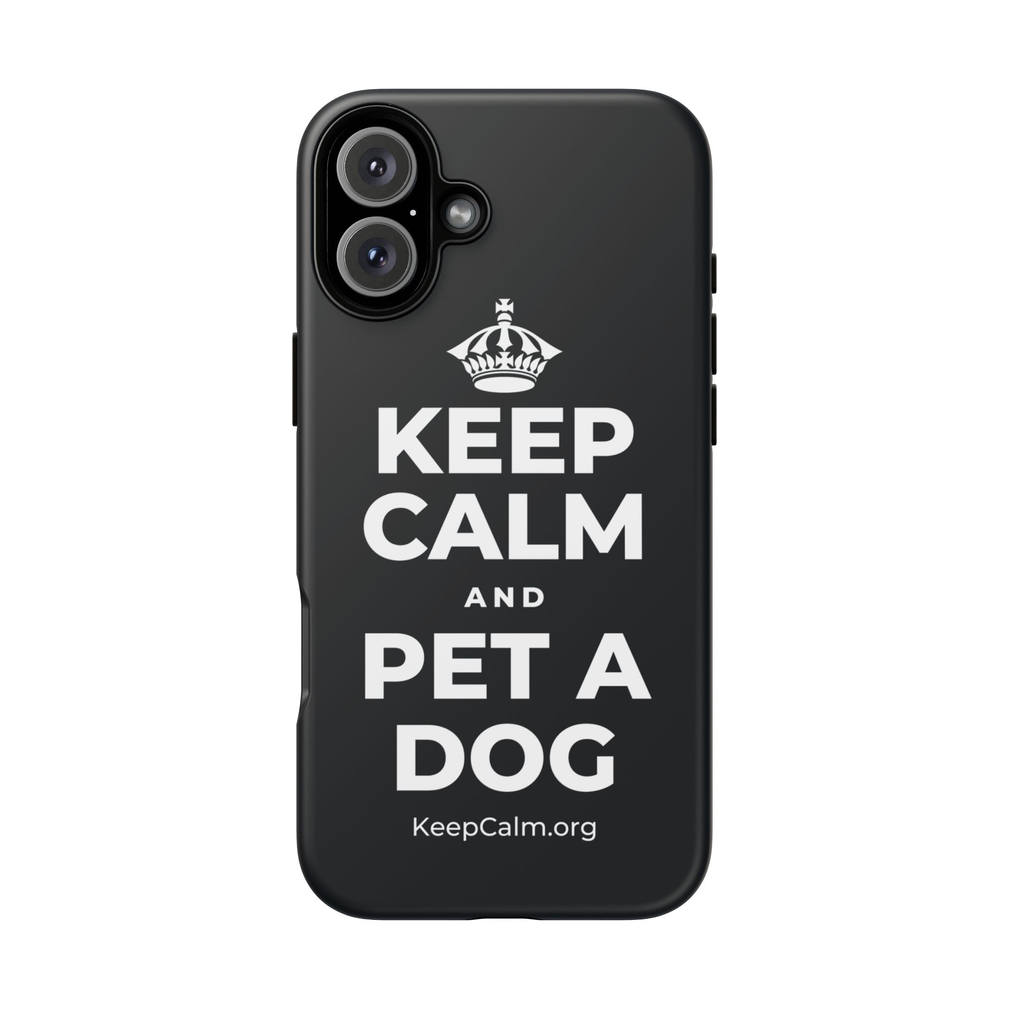 KEEP CALM AND PET A DOG Phone Case (Dark)