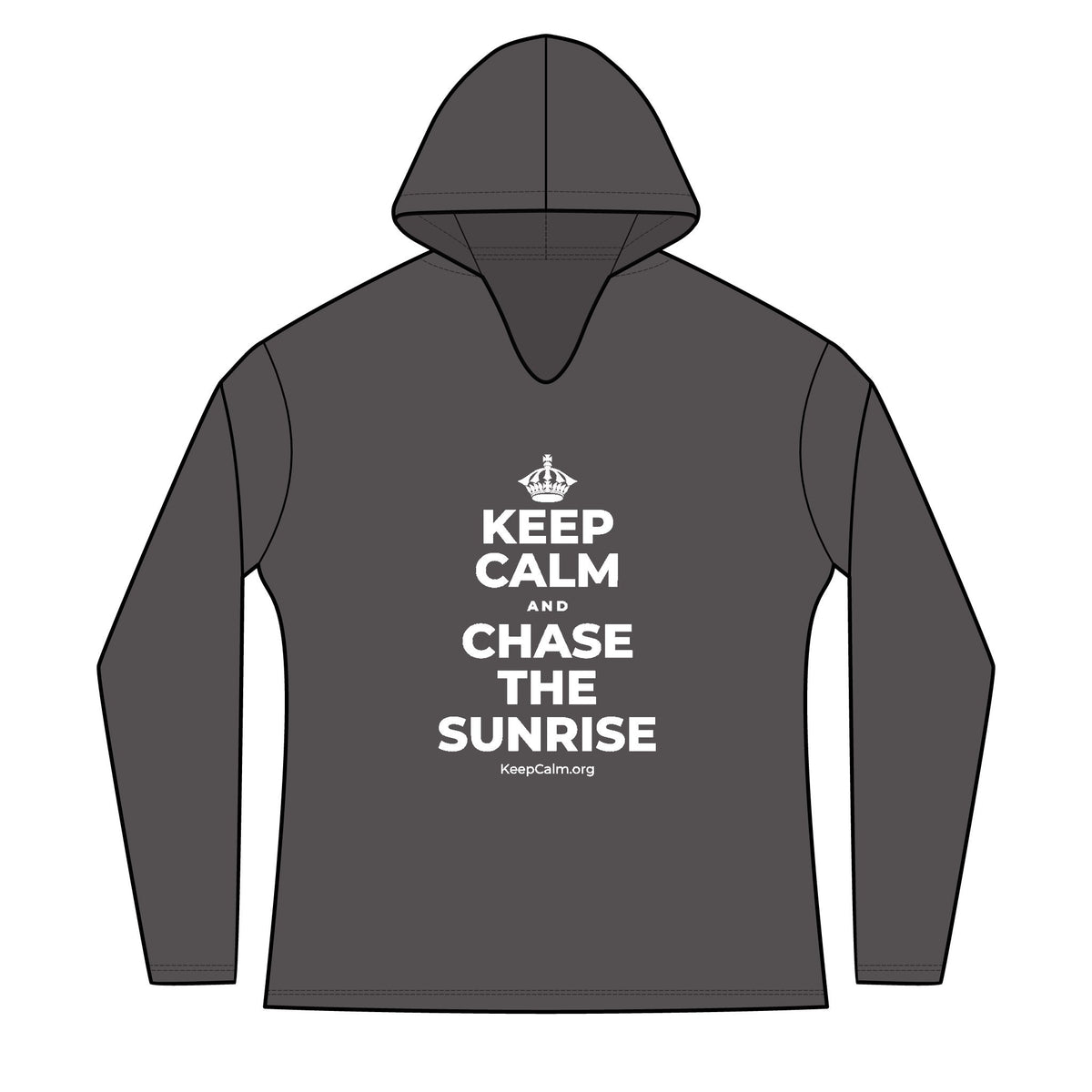 KEEP CALM AND CHASE THE SUNRISE Women's Long Sleeve Hoodie